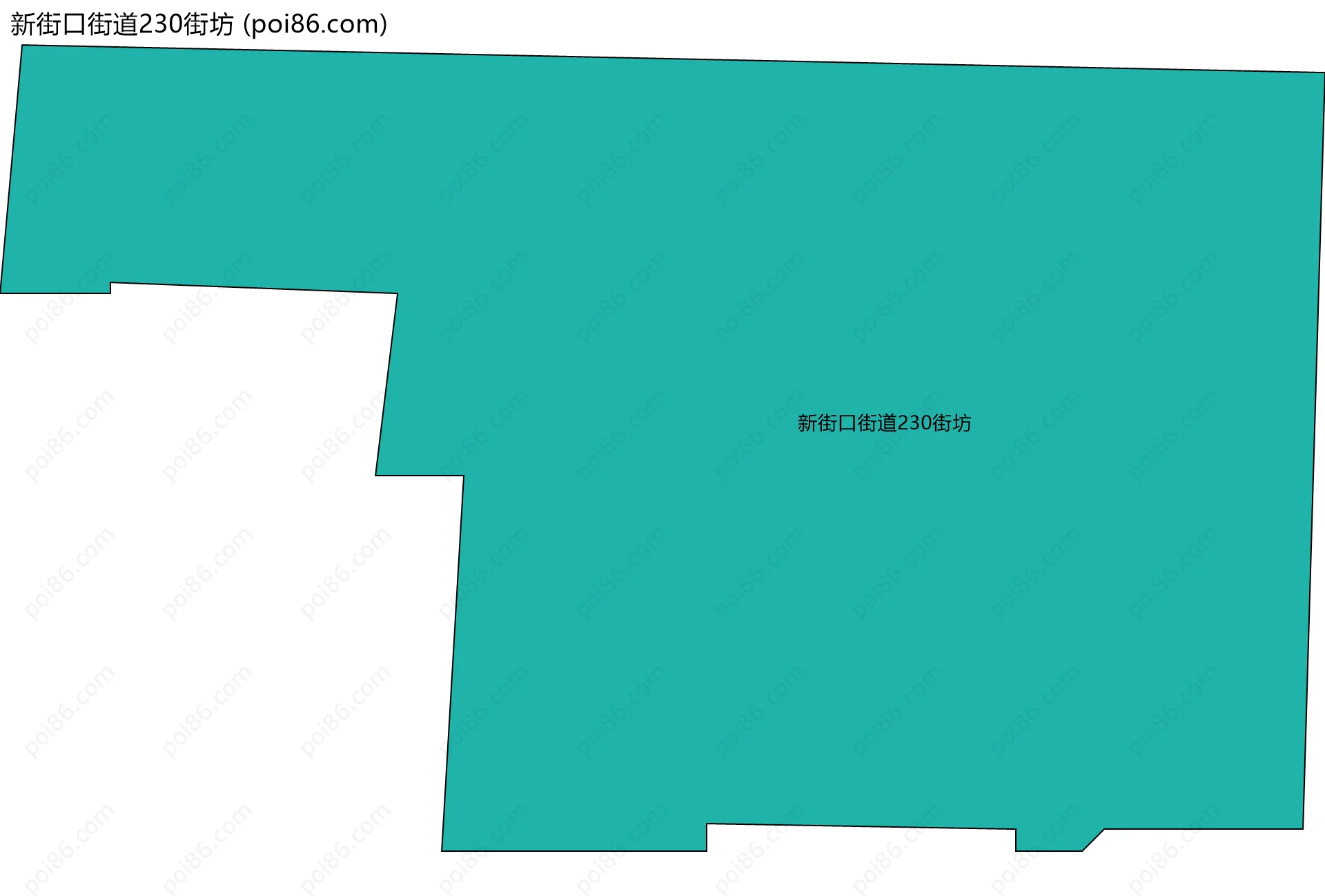 新街口街道230街坊边界地图
