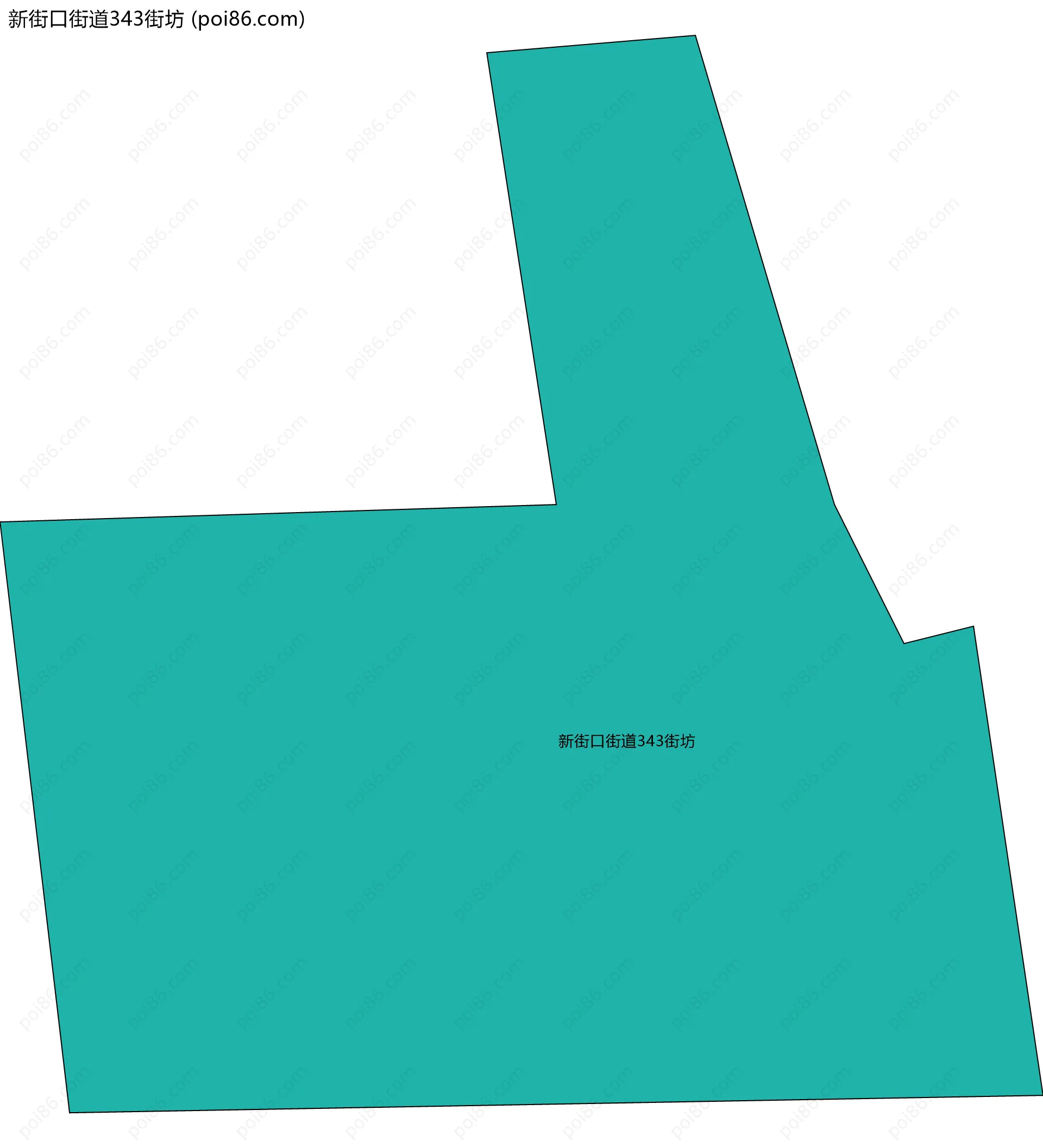 新街口街道343街坊边界地图