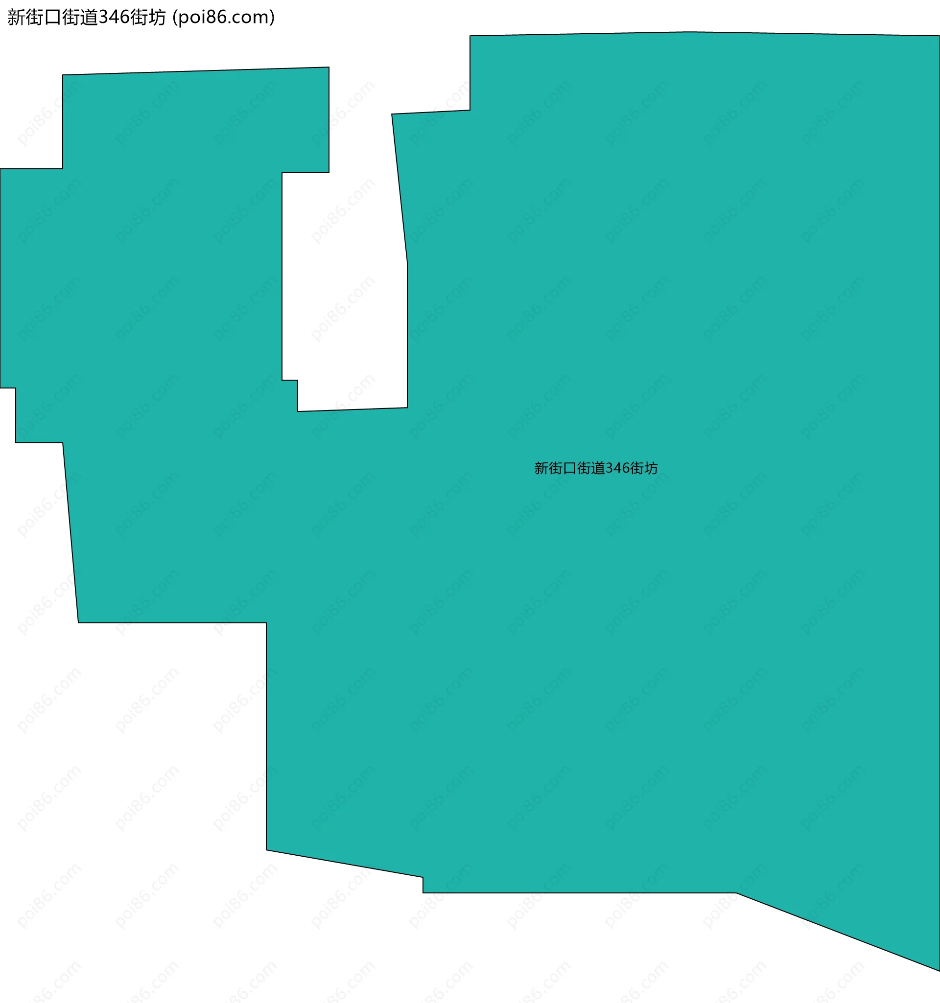 新街口街道346街坊边界地图