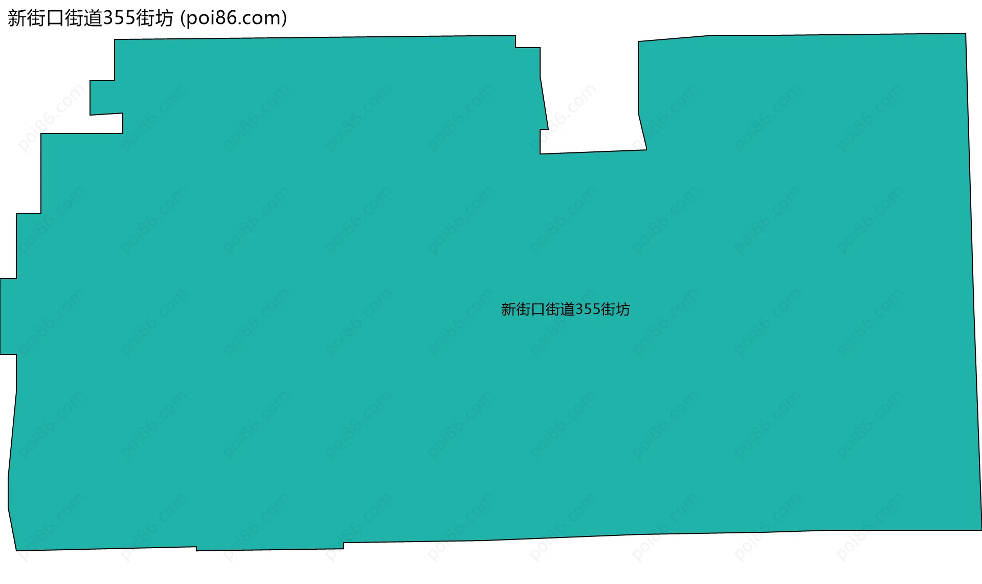 新街口街道355街坊边界地图