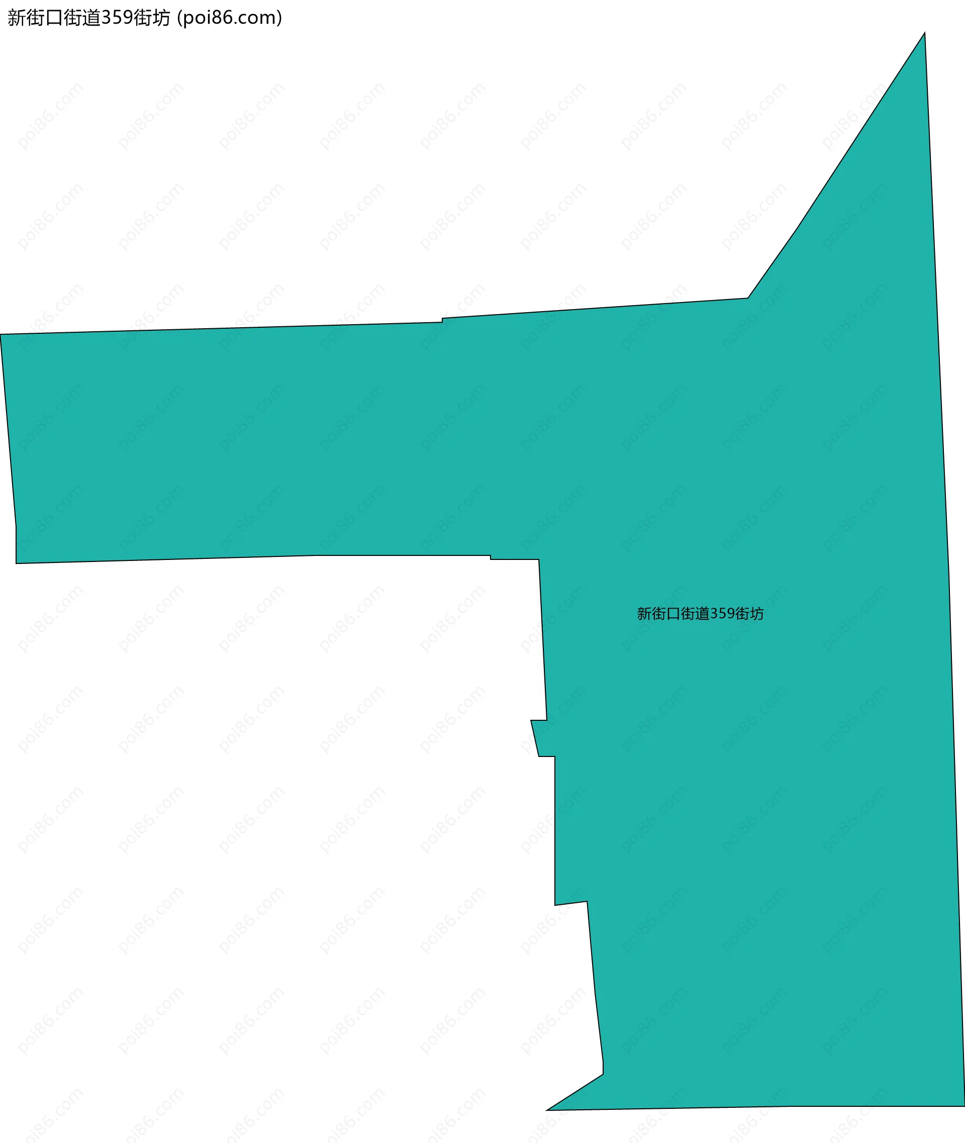 新街口街道359街坊边界地图