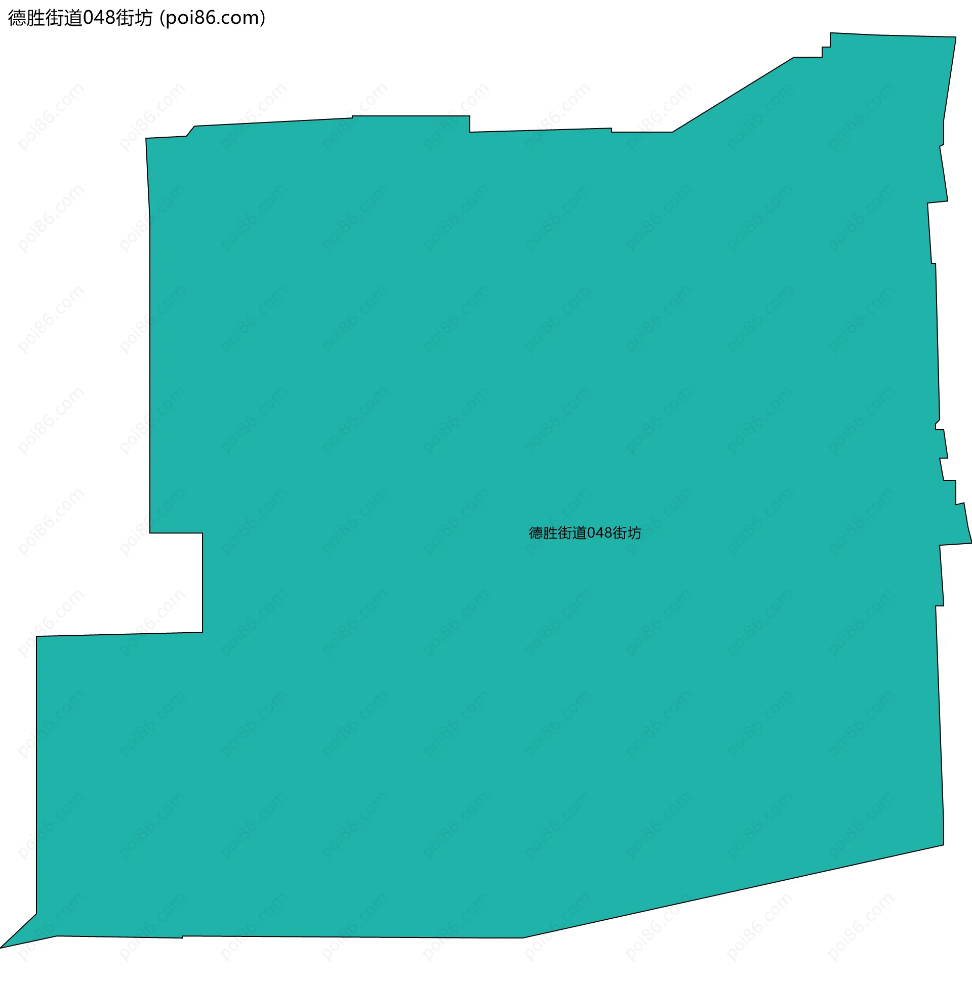 德胜街道048街坊边界地图