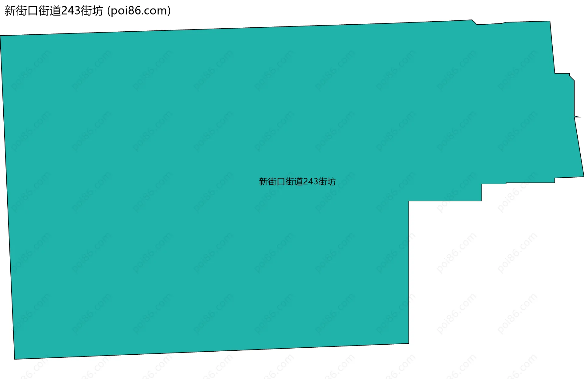 新街口街道243街坊边界地图