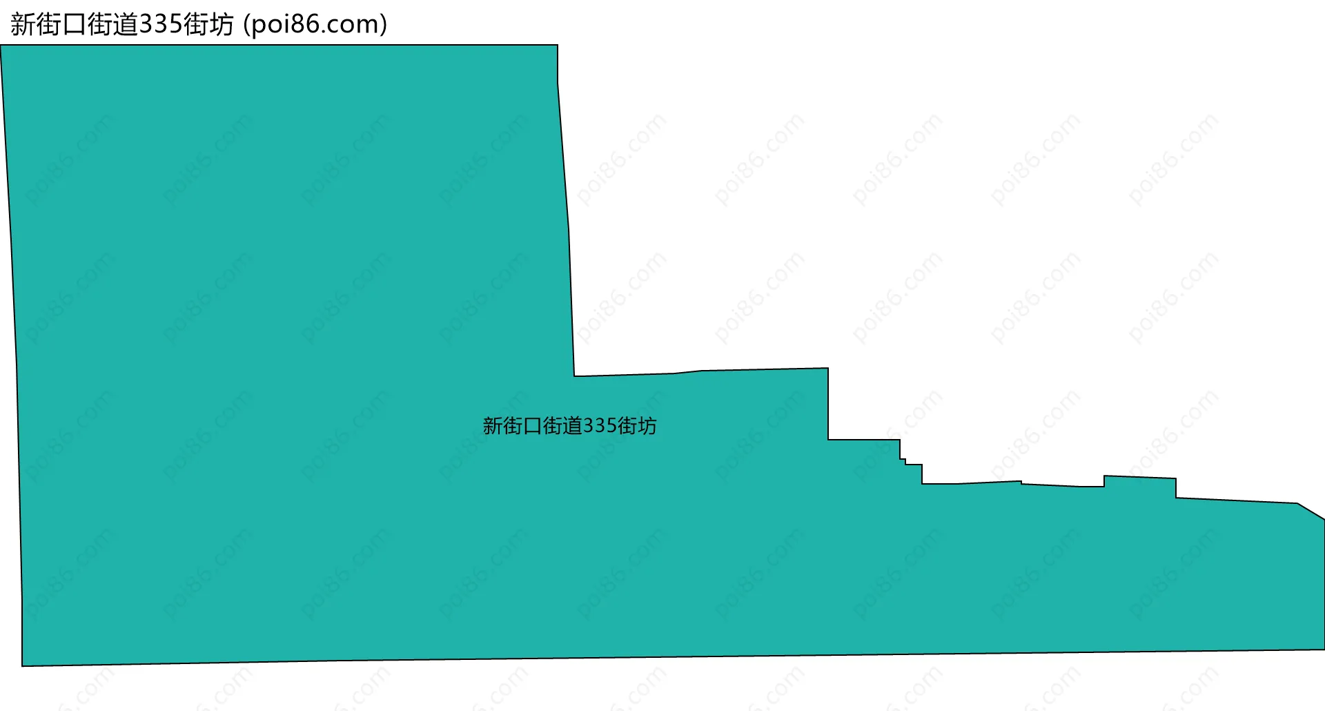 新街口街道335街坊边界地图