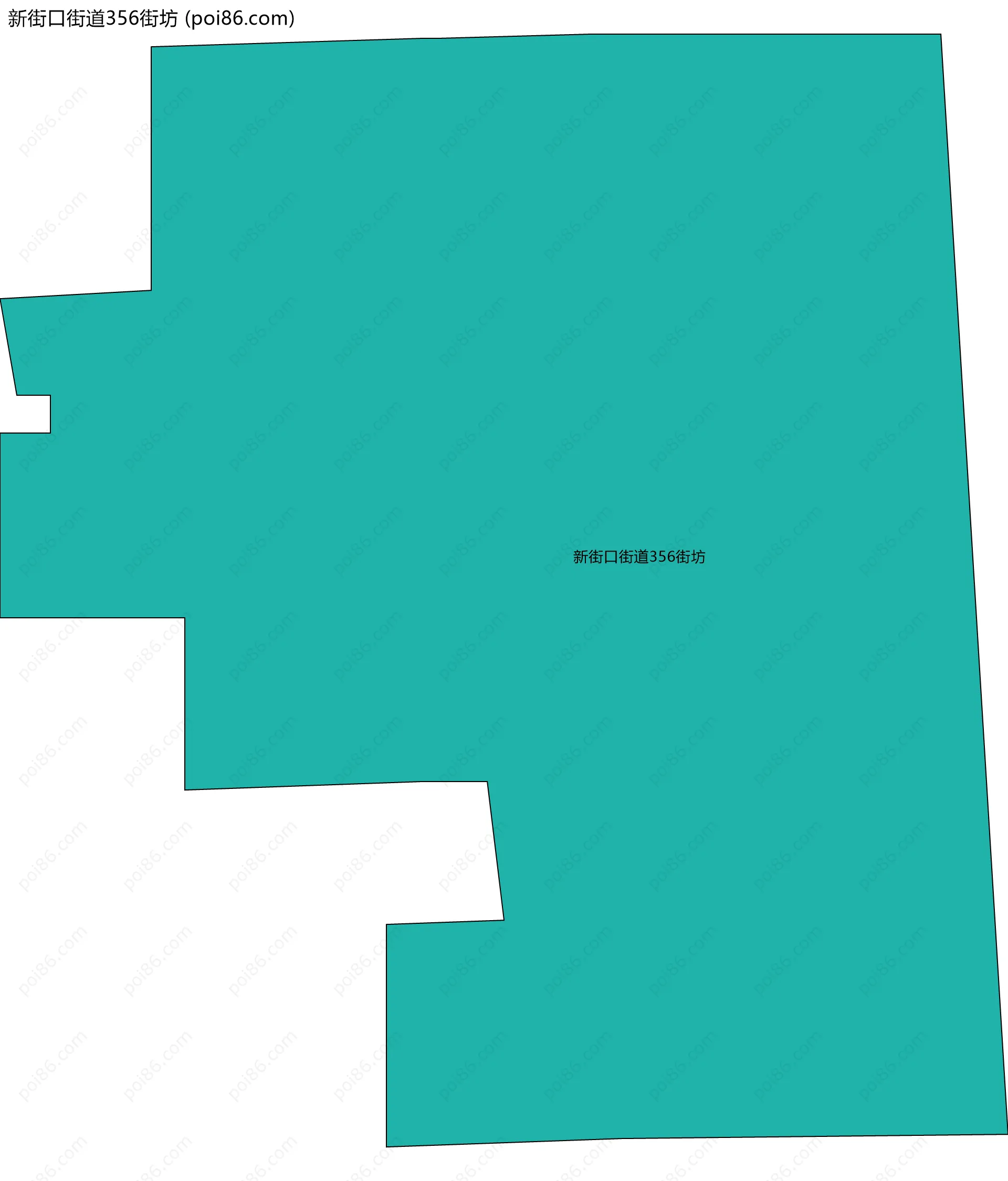 新街口街道356街坊边界地图