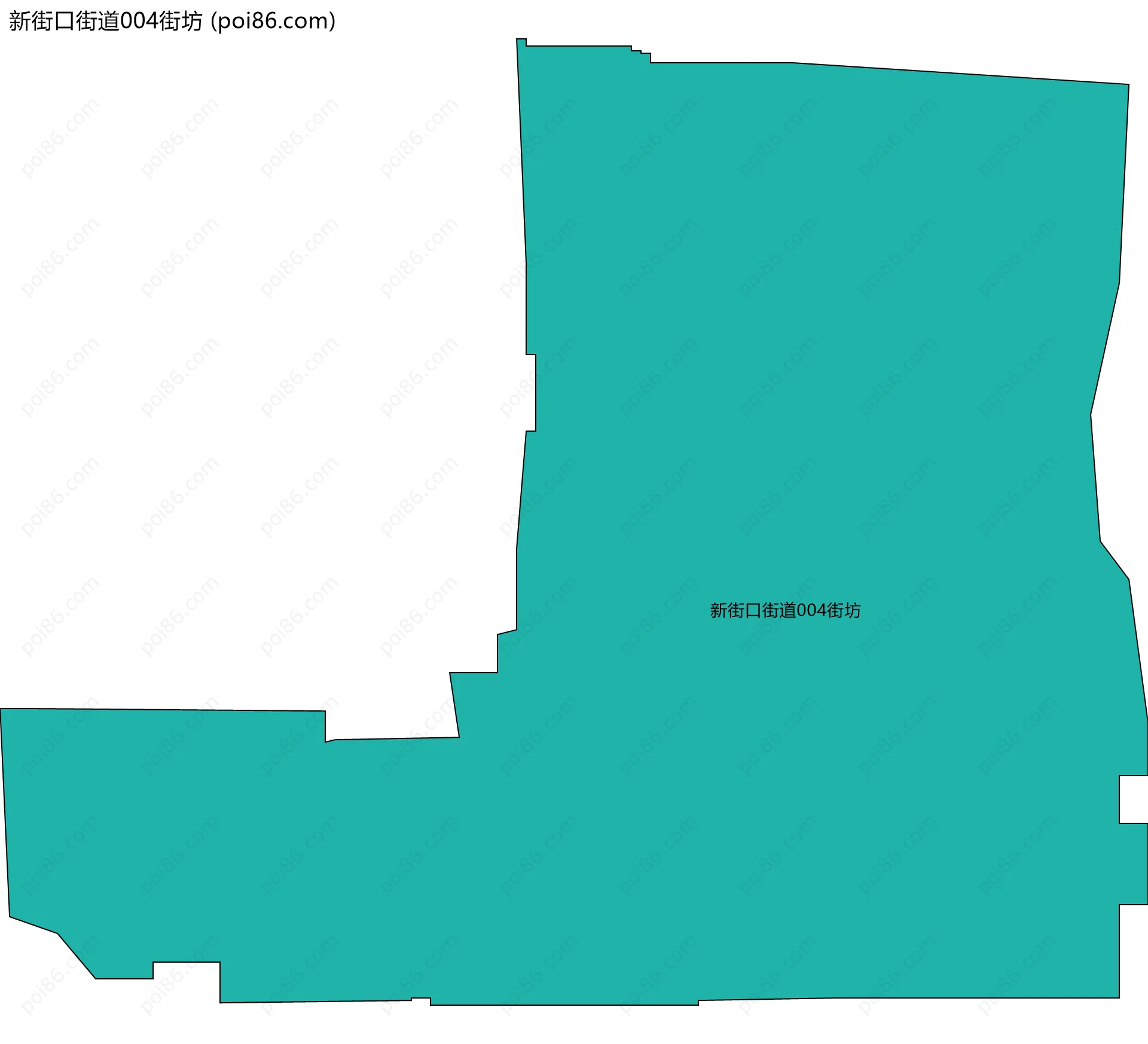 新街口街道004街坊边界地图