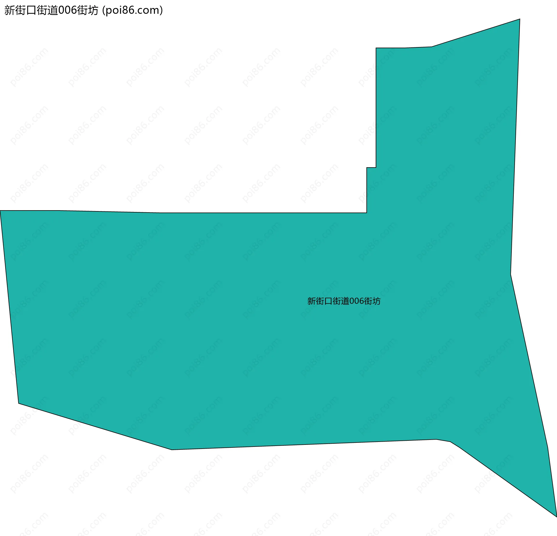 新街口街道006街坊边界地图