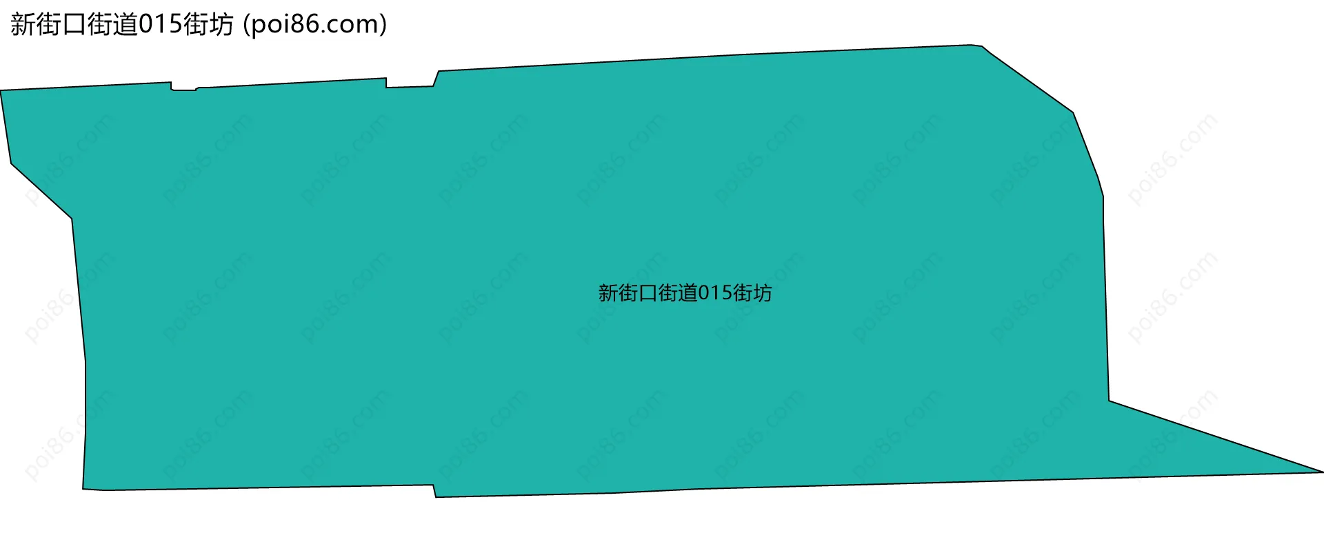 新街口街道015街坊边界地图