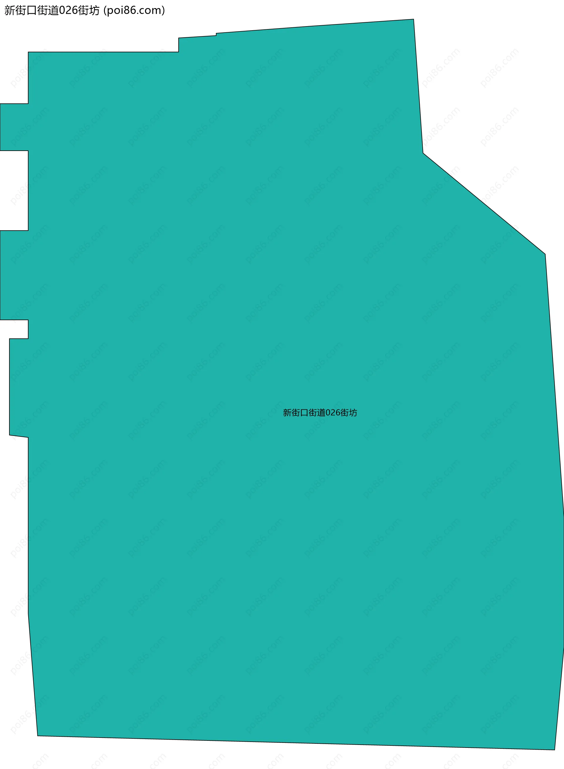 新街口街道026街坊边界地图