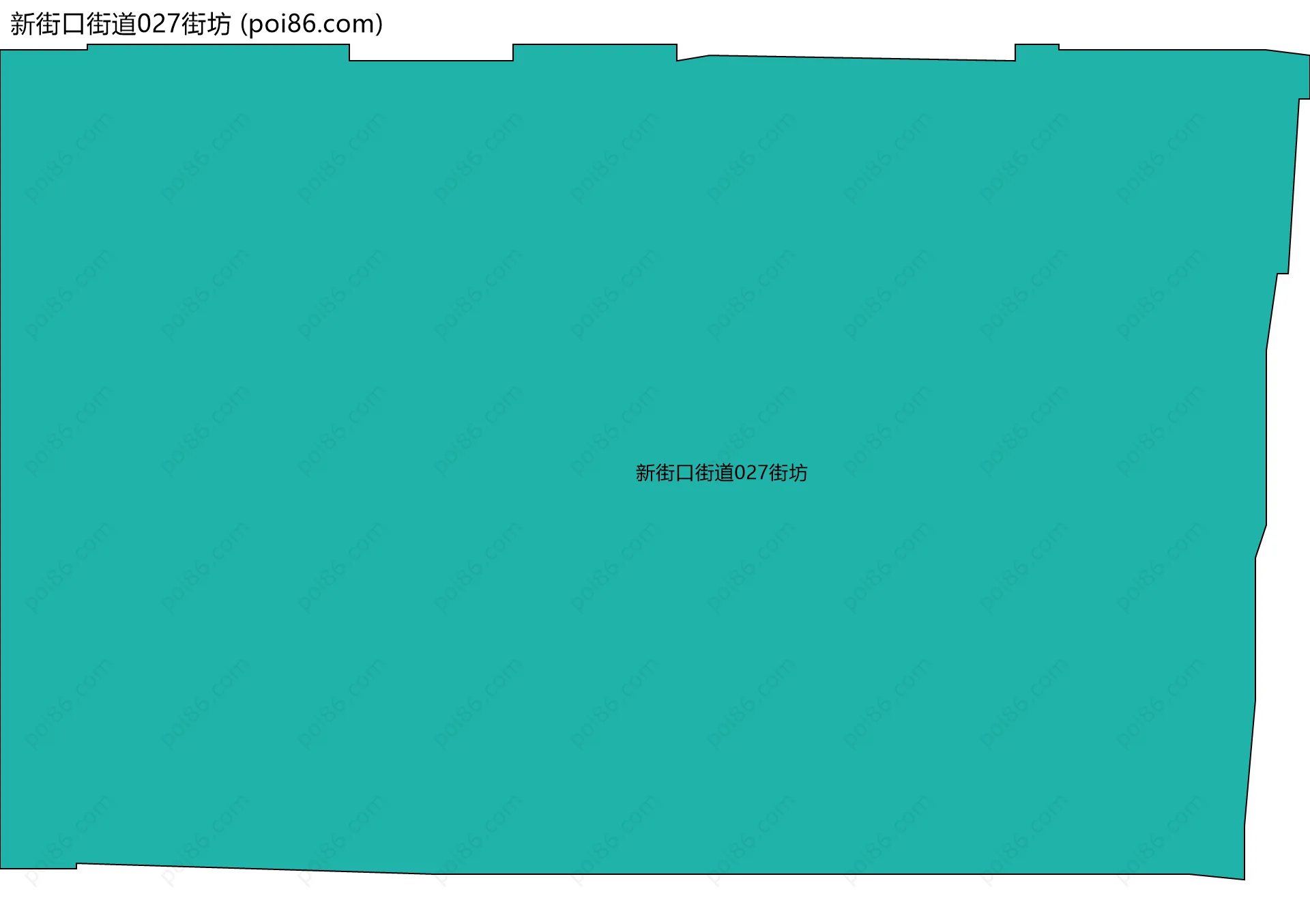 新街口街道027街坊边界地图