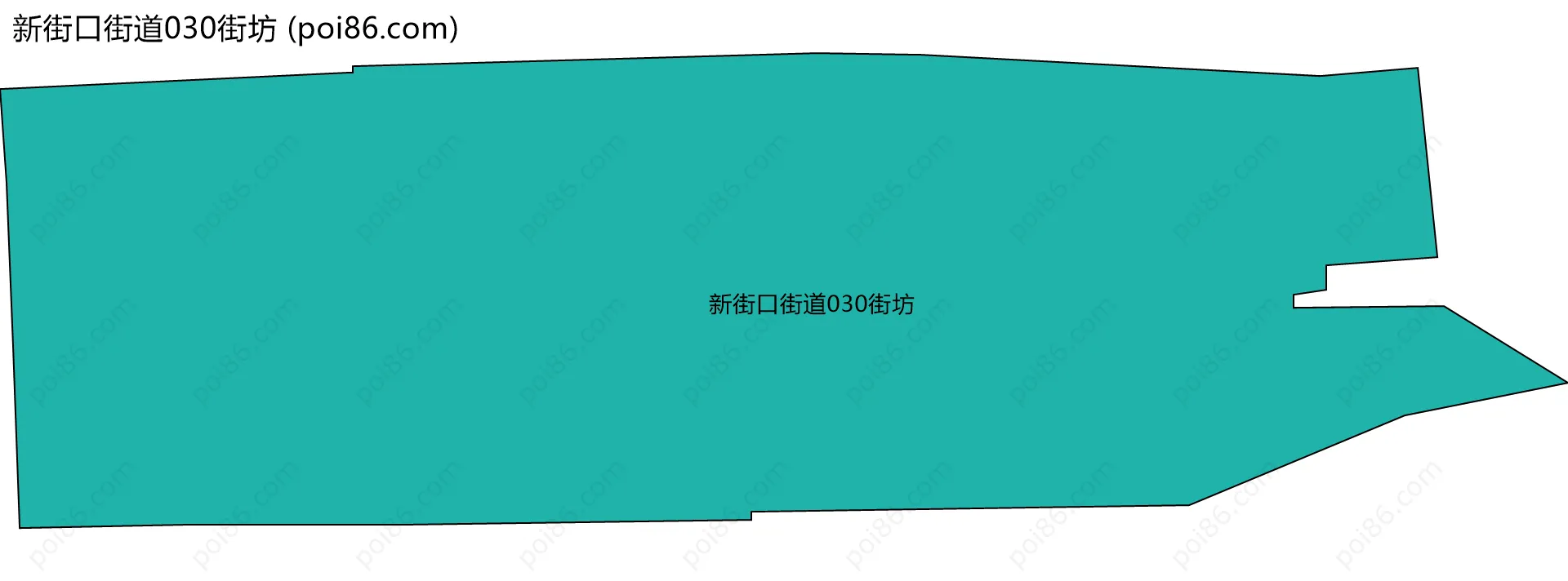 新街口街道030街坊边界地图