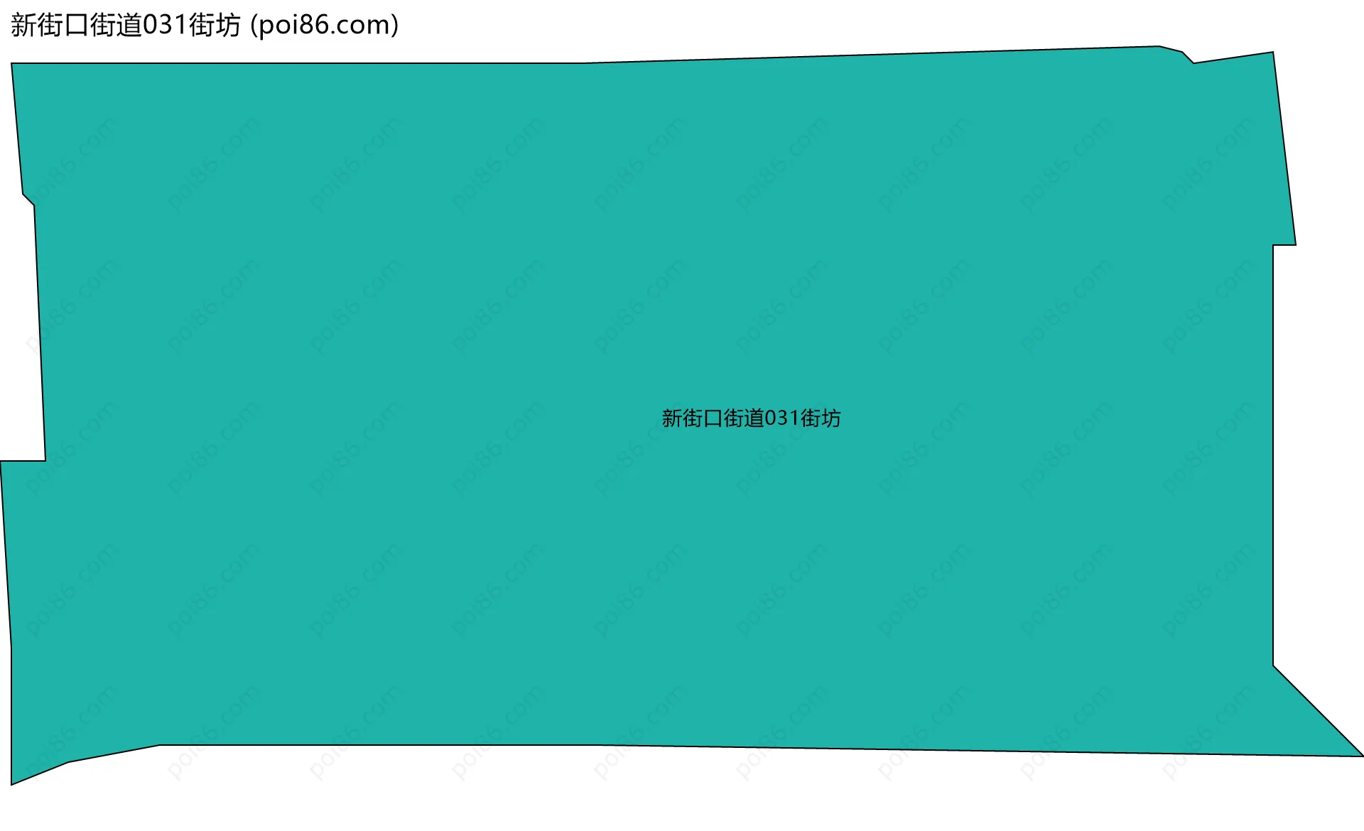 新街口街道031街坊边界地图
