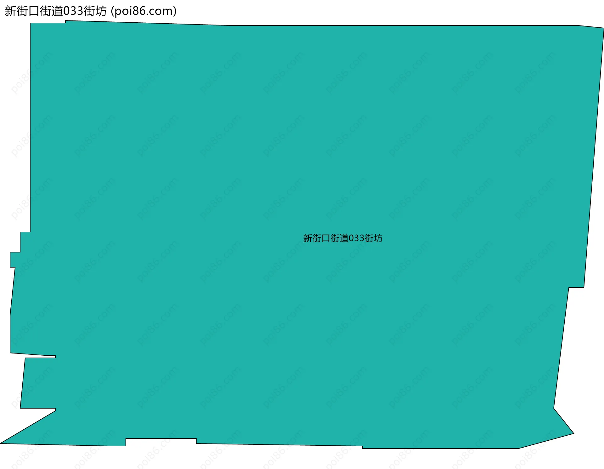 新街口街道033街坊边界地图