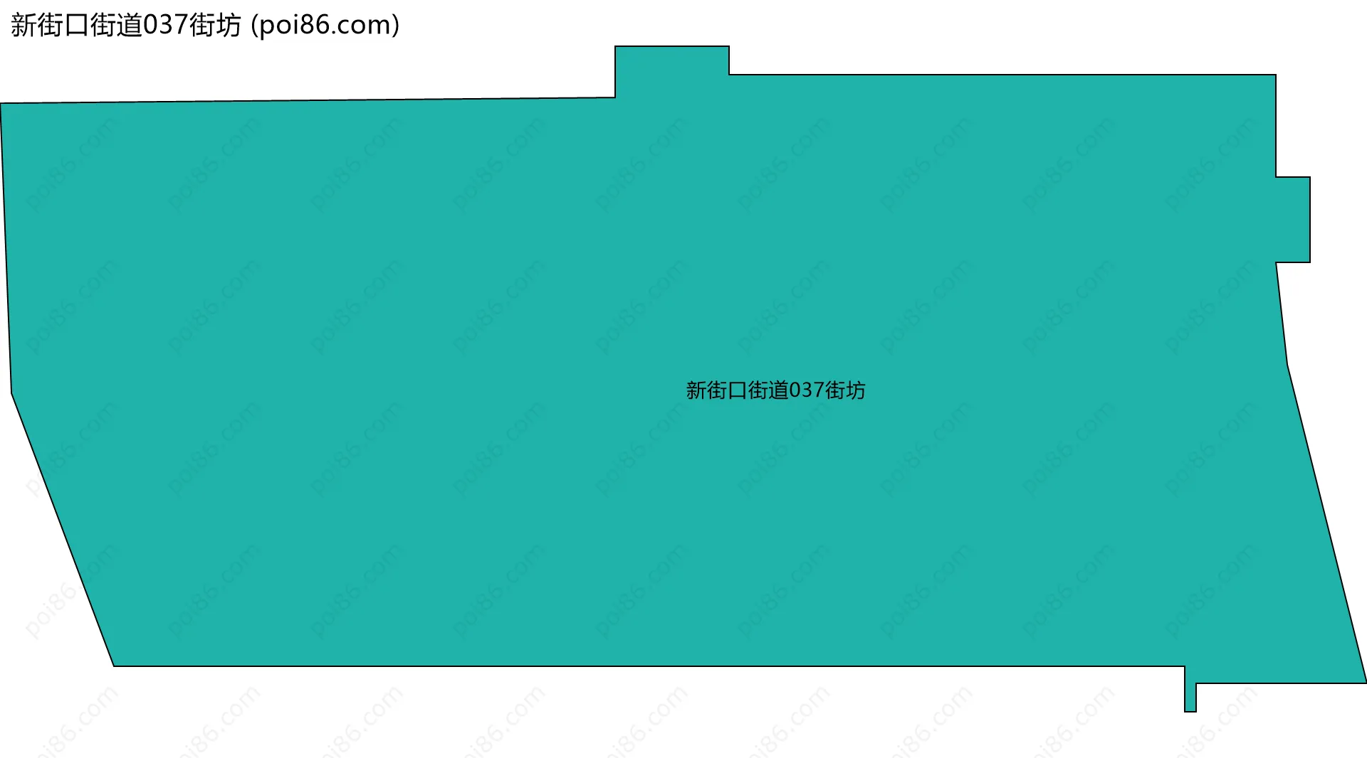 新街口街道037街坊边界地图