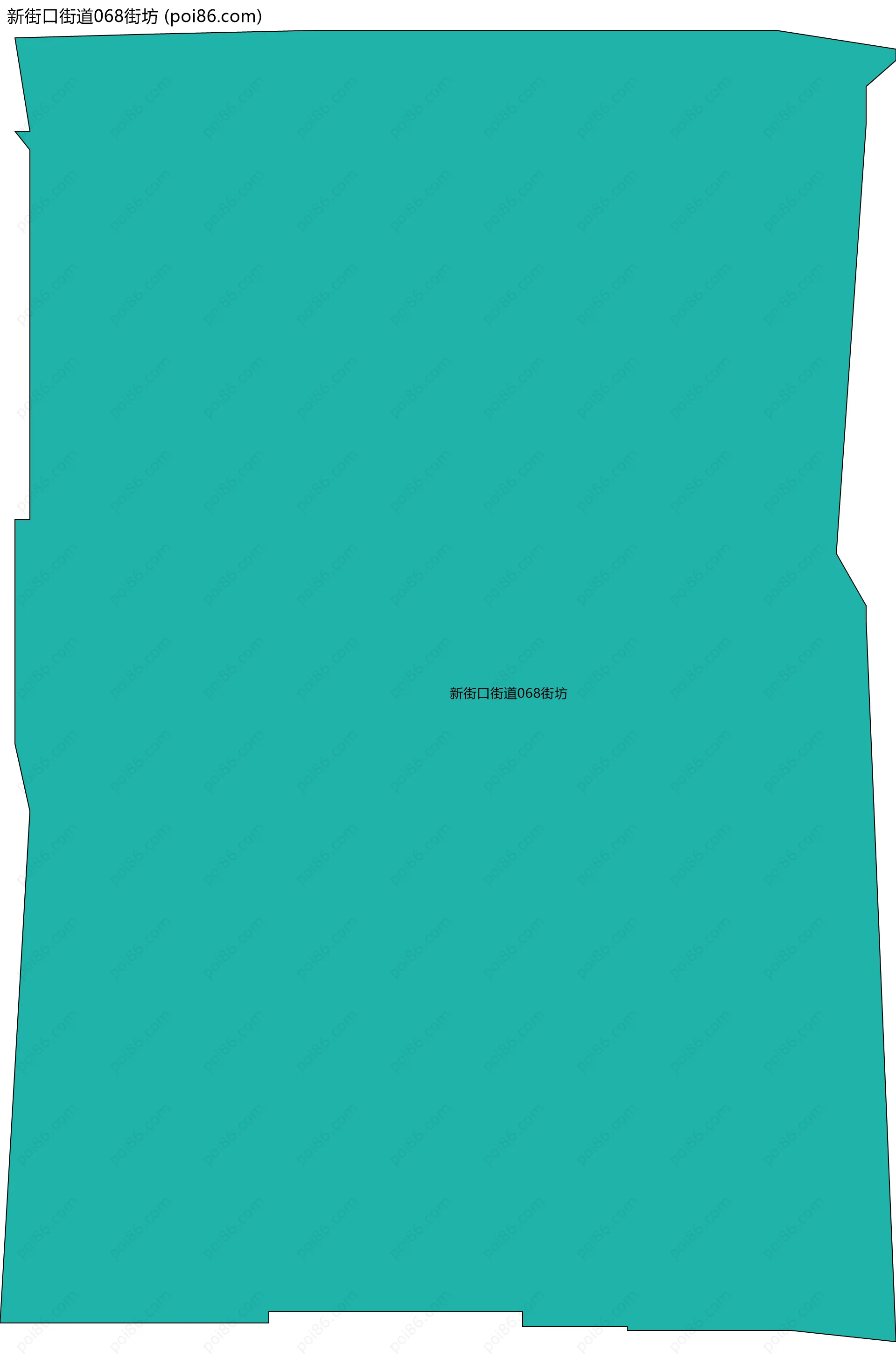 新街口街道068街坊边界地图