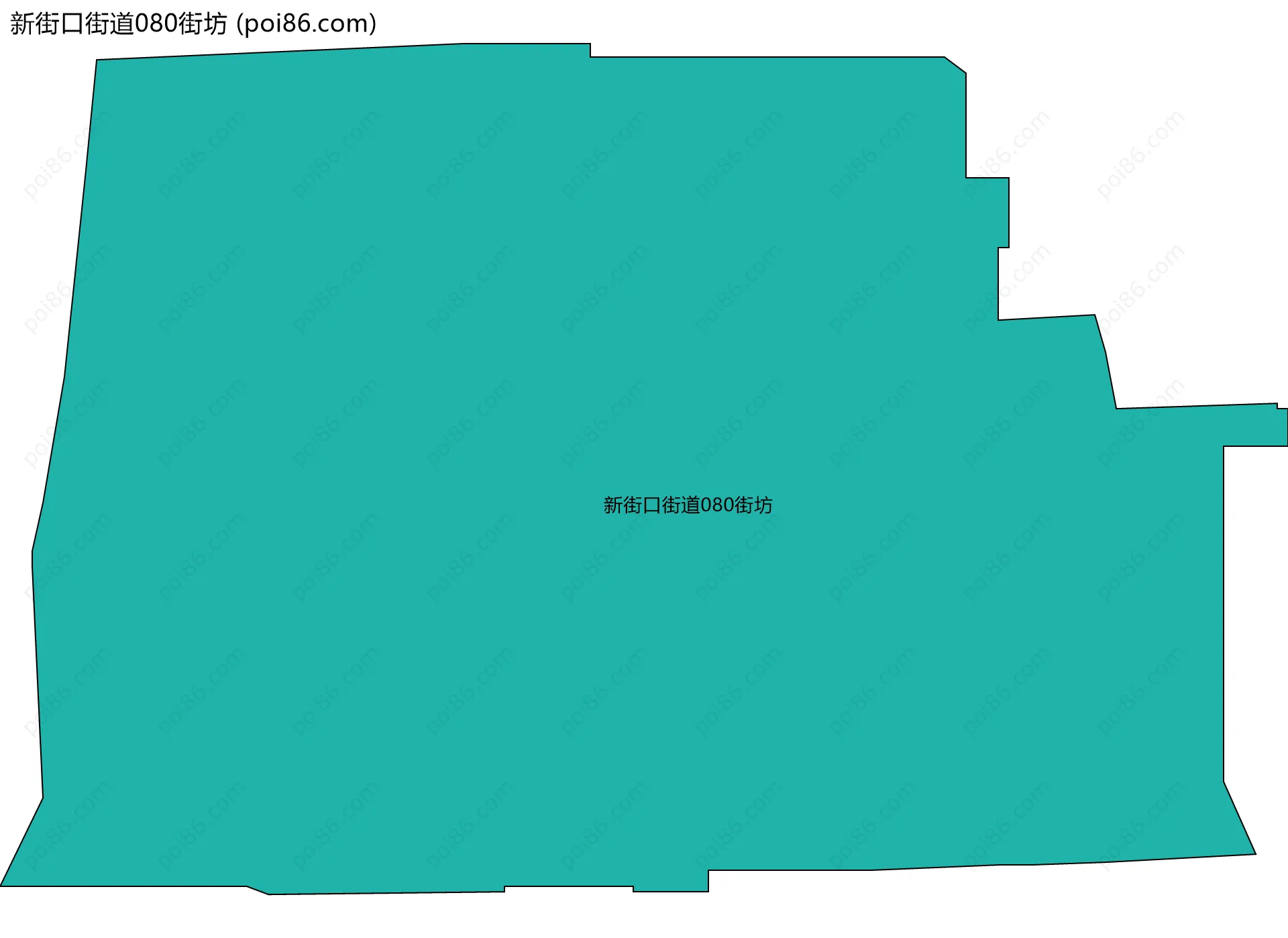 新街口街道080街坊边界地图