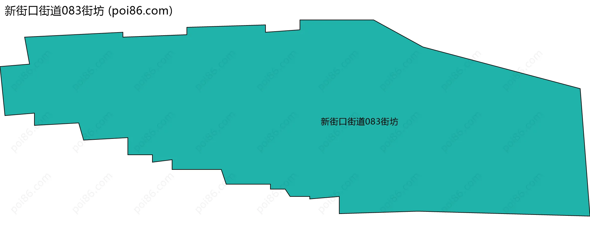 新街口街道083街坊边界地图