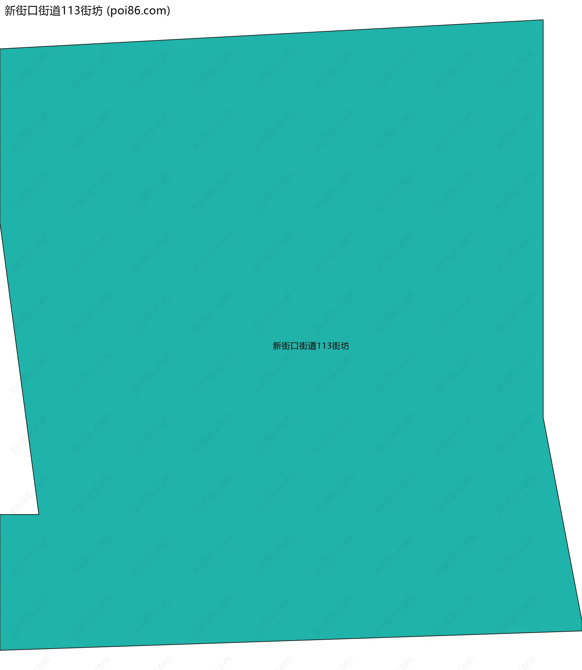 新街口街道113街坊边界地图