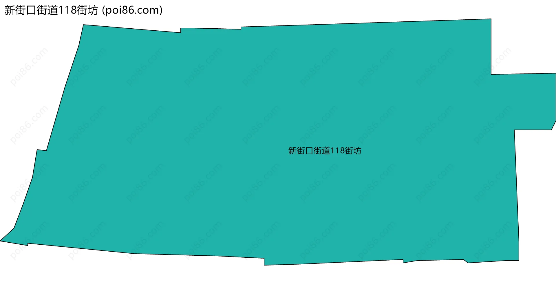 新街口街道118街坊边界地图