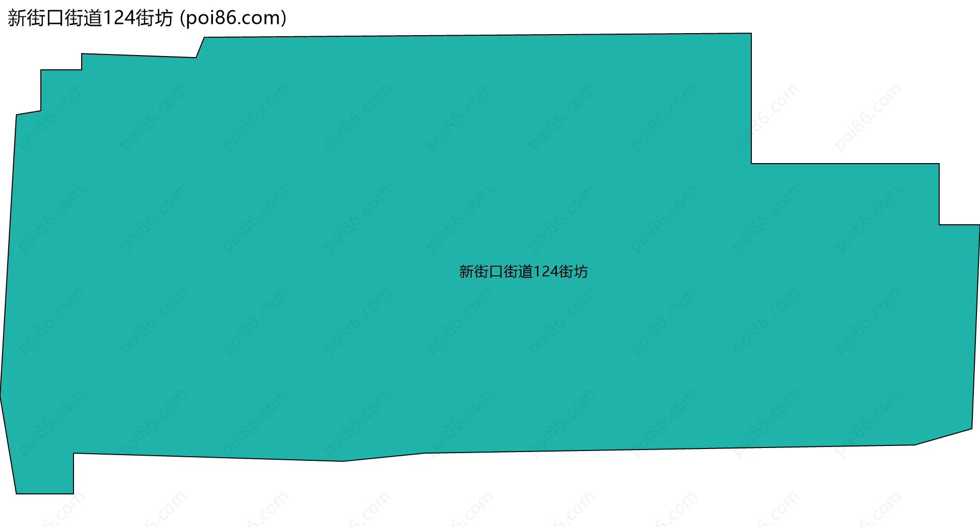 新街口街道124街坊边界地图