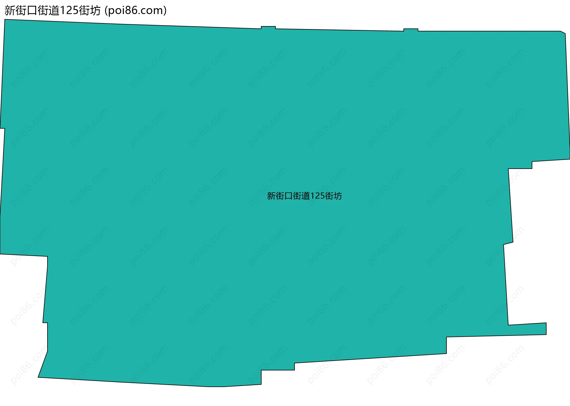 新街口街道125街坊边界地图