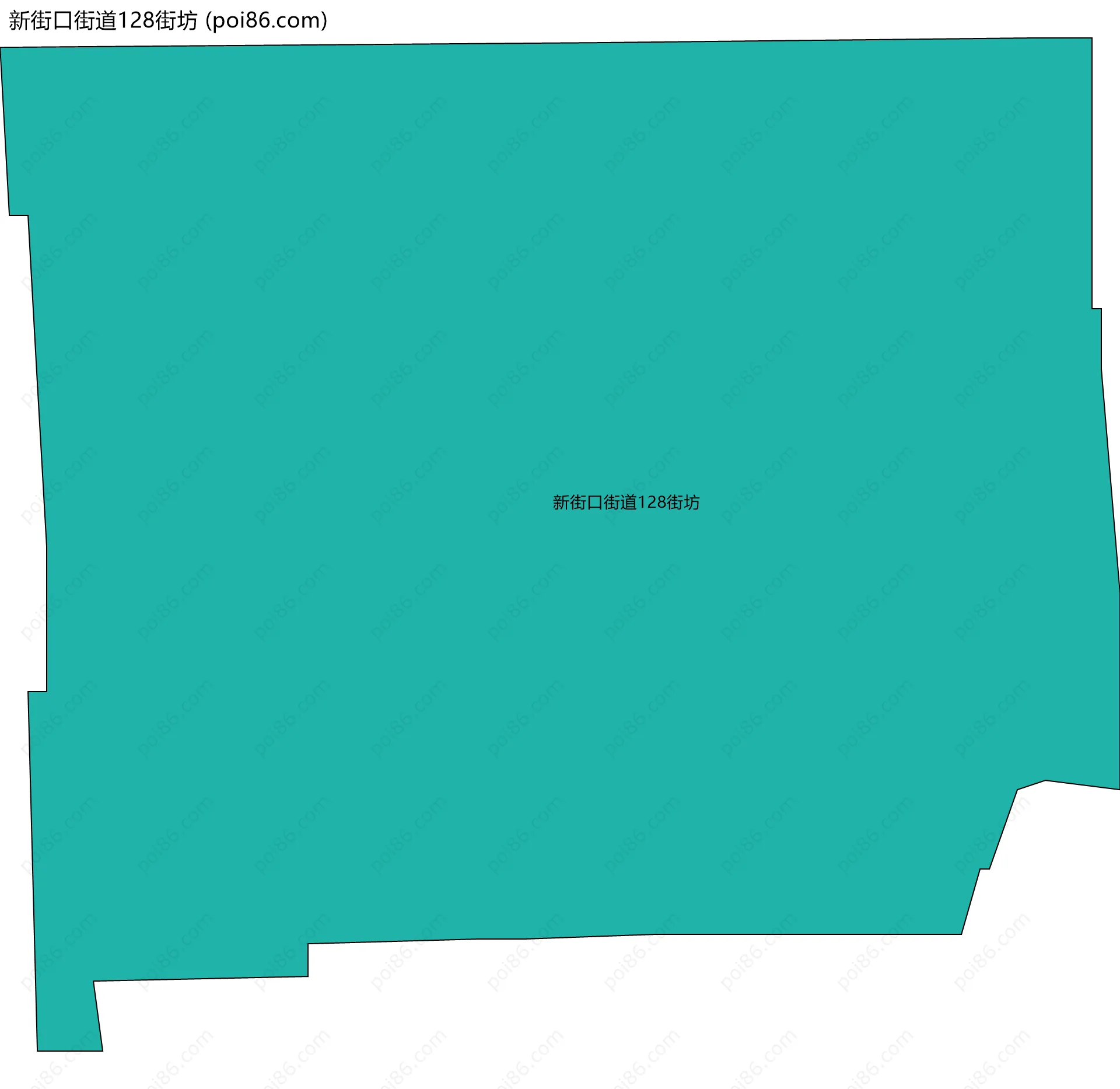新街口街道128街坊边界地图