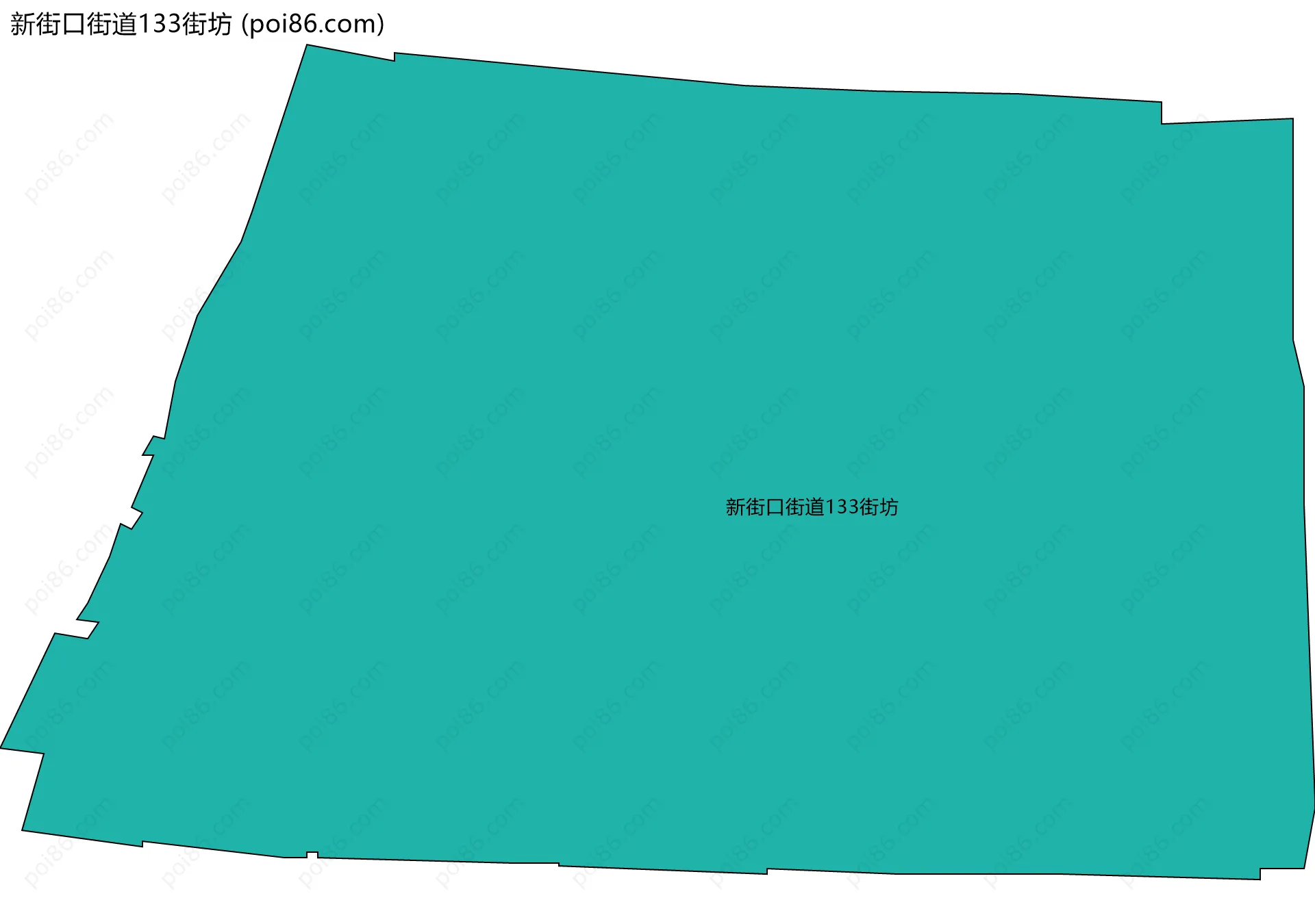 新街口街道133街坊边界地图
