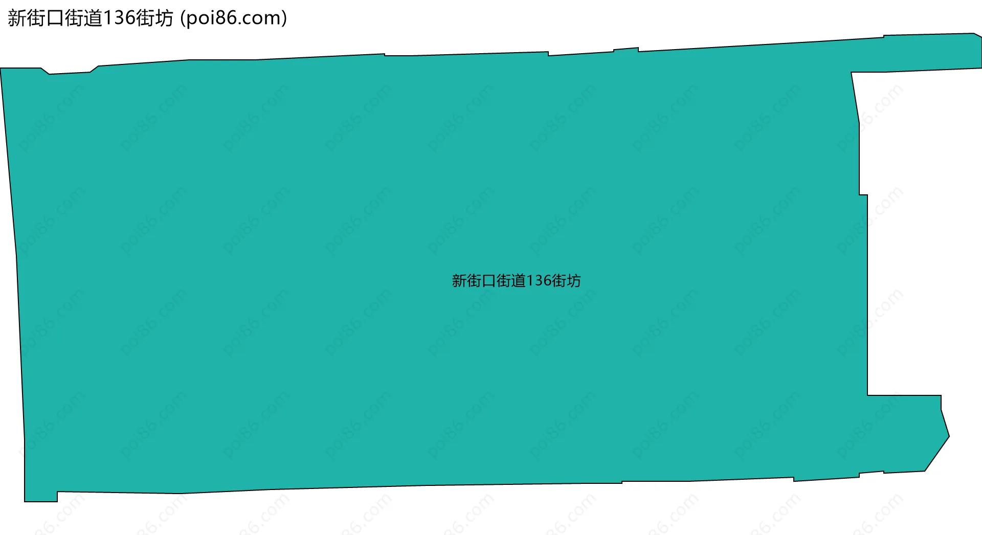 新街口街道136街坊边界地图