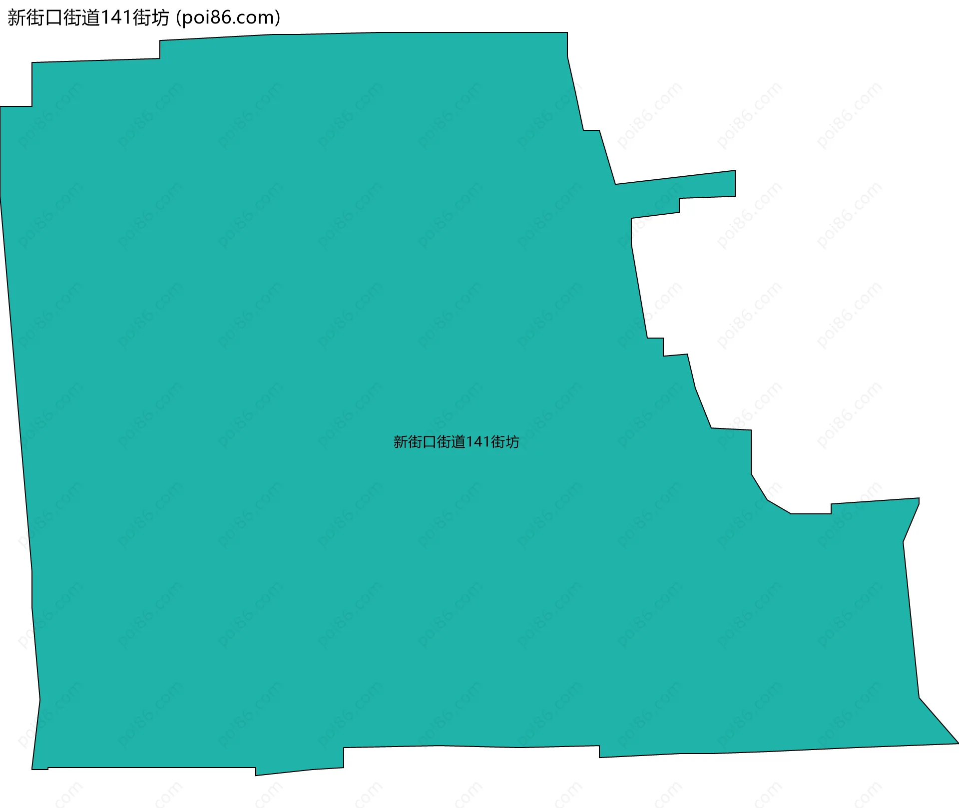 新街口街道141街坊边界地图