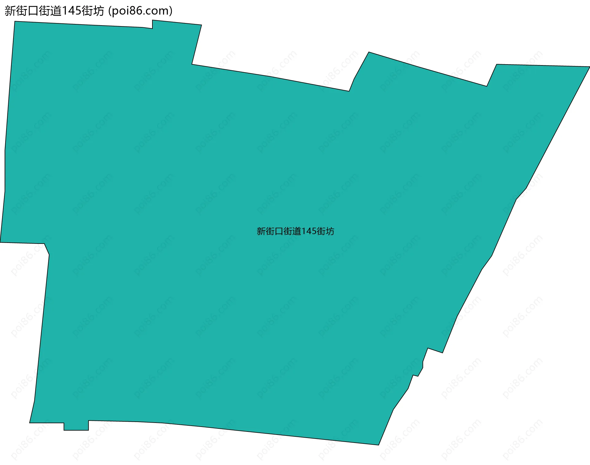 新街口街道145街坊边界地图