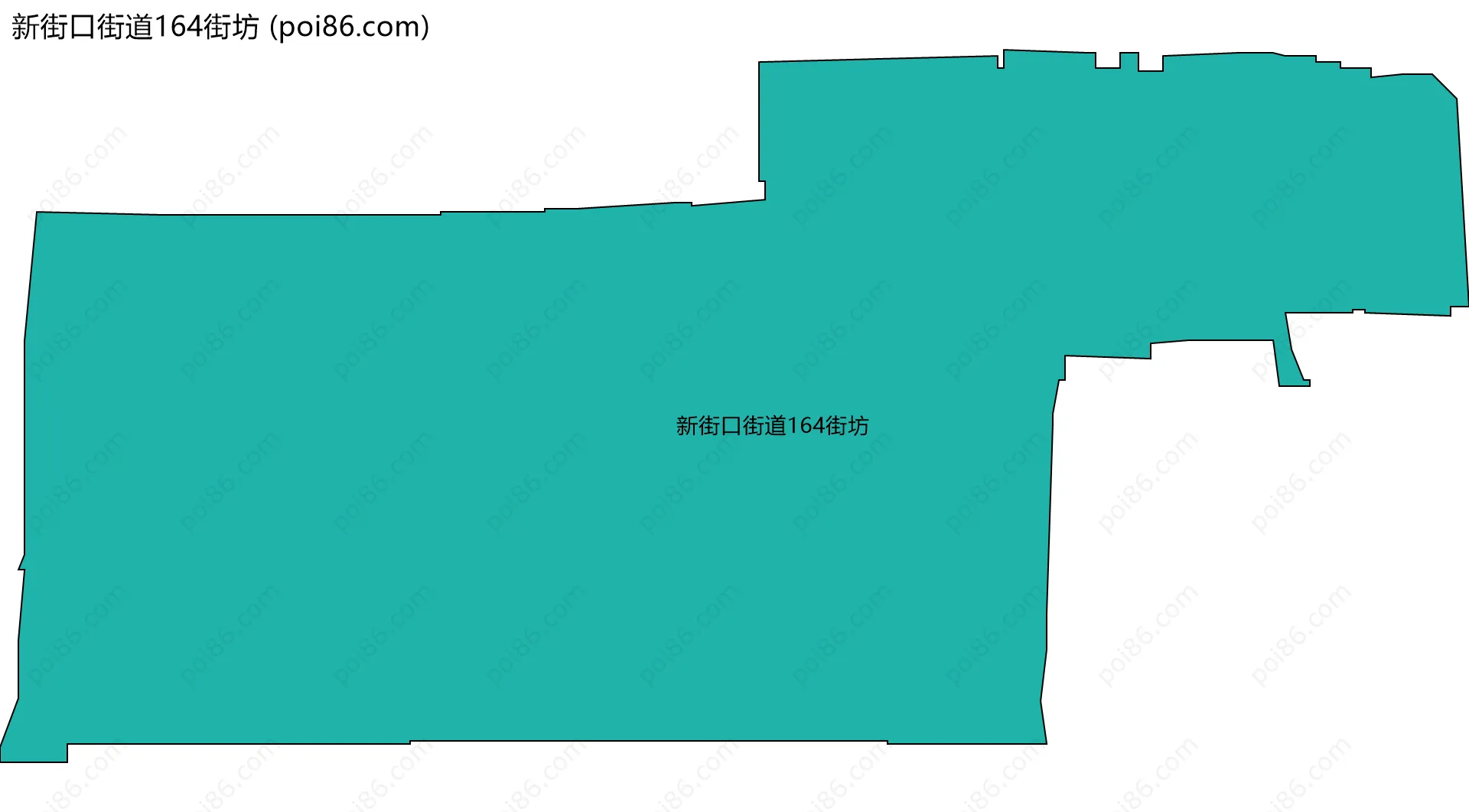 新街口街道164街坊边界地图