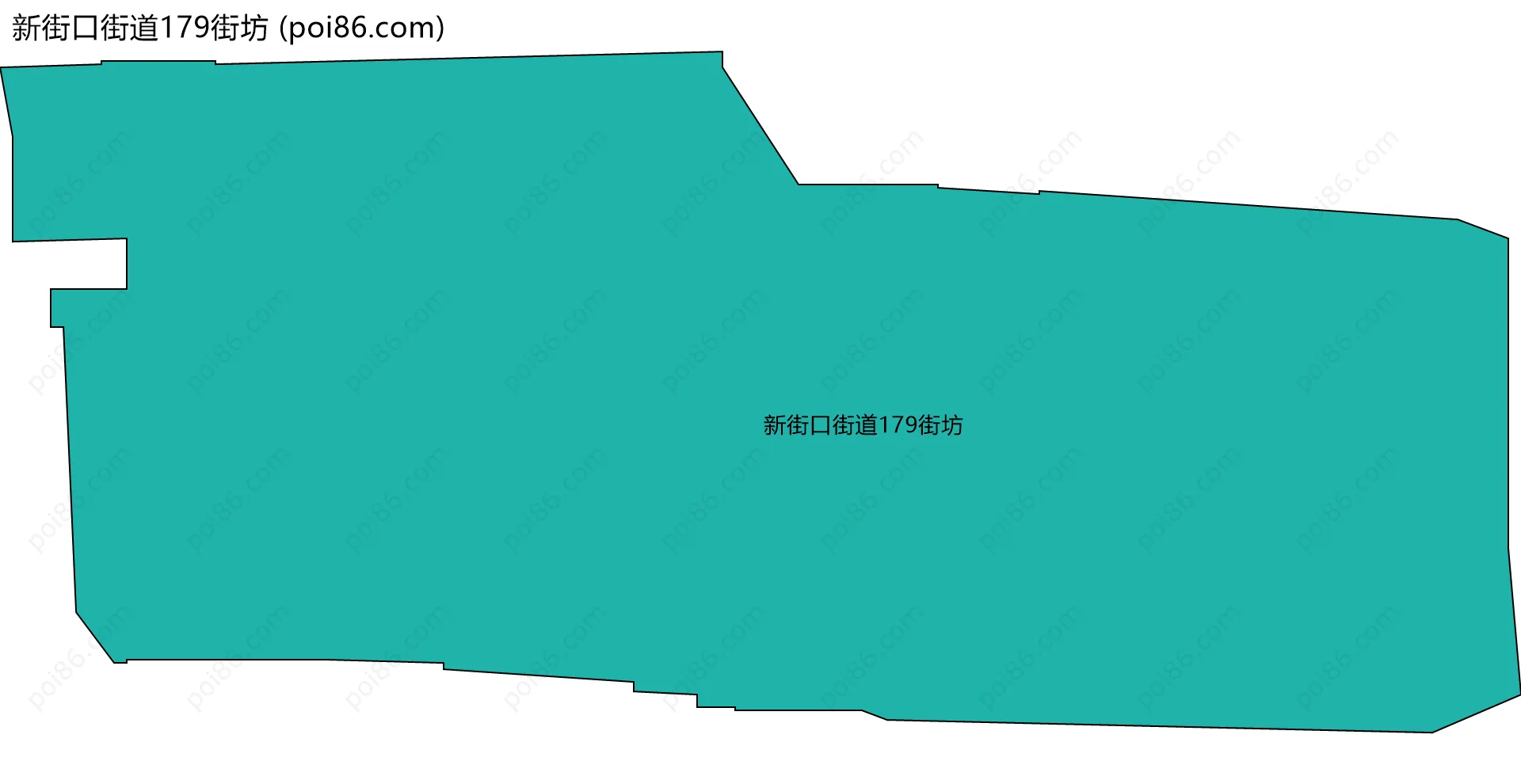 新街口街道179街坊边界地图