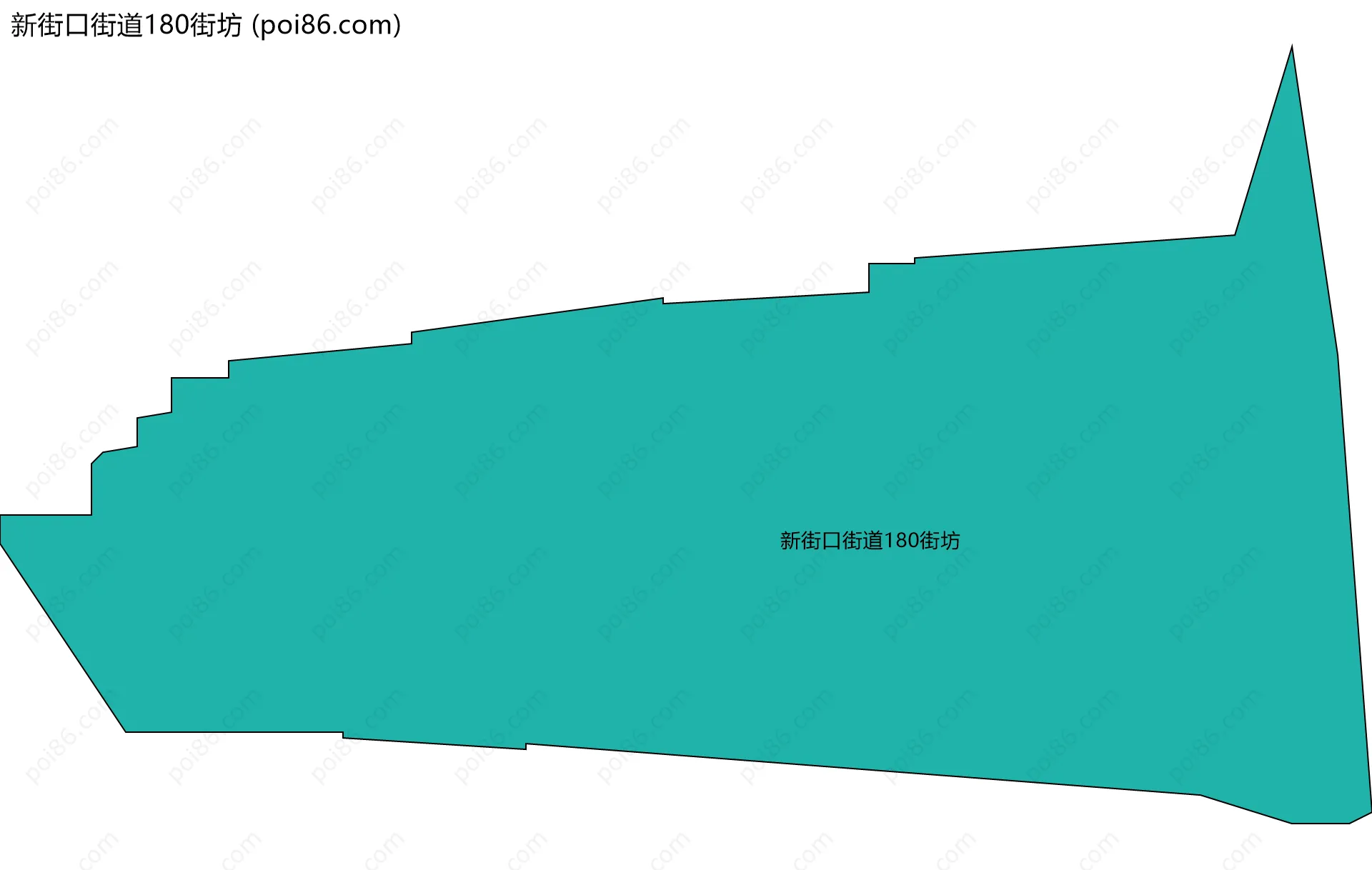 新街口街道180街坊边界地图