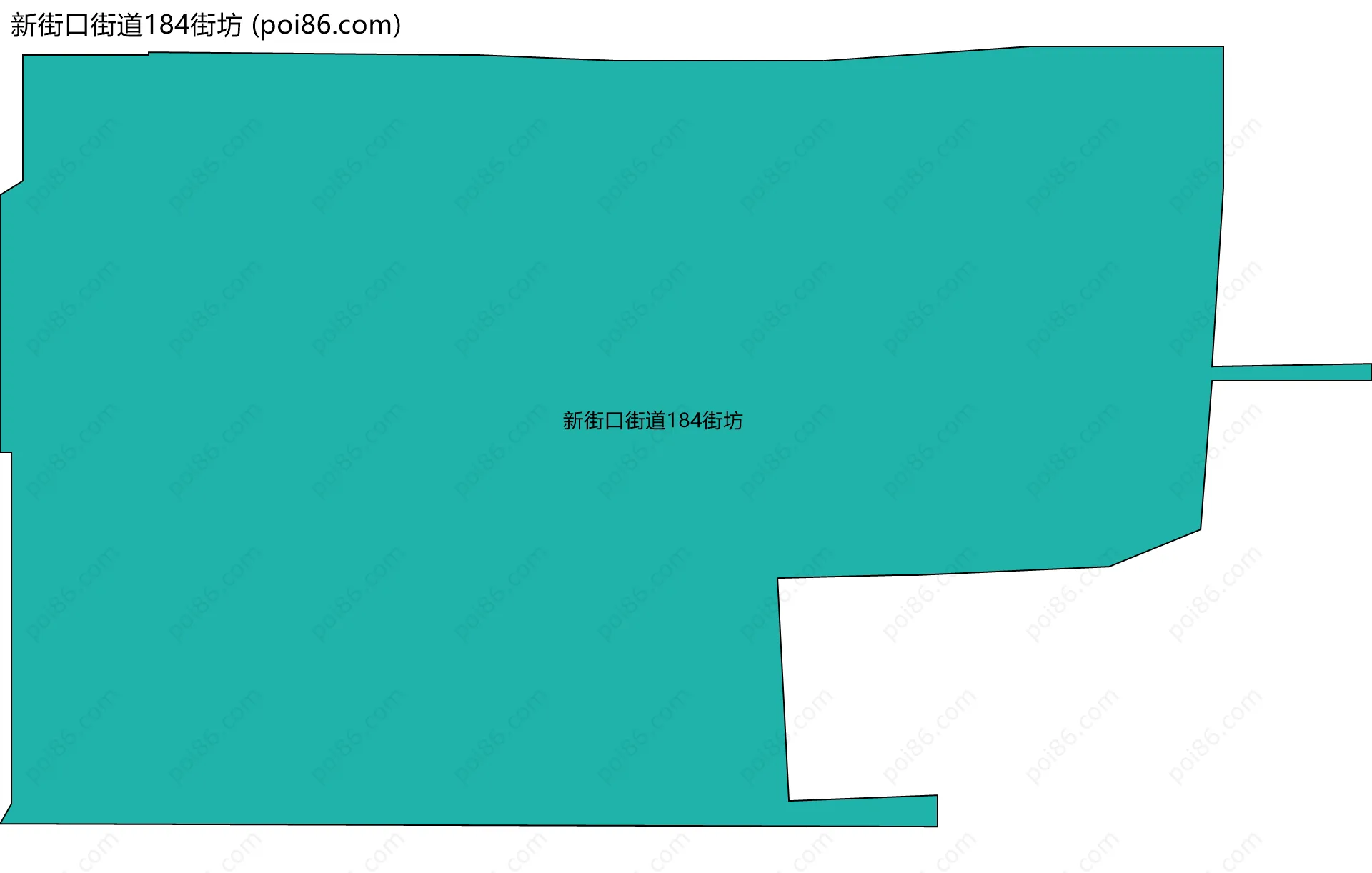 新街口街道184街坊边界地图
