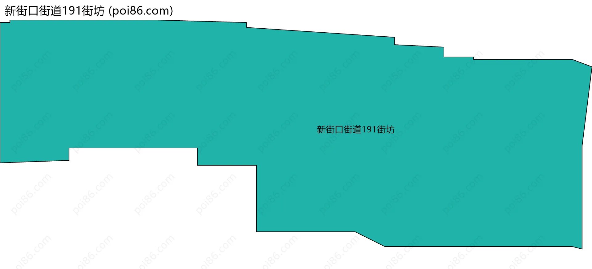 新街口街道191街坊边界地图