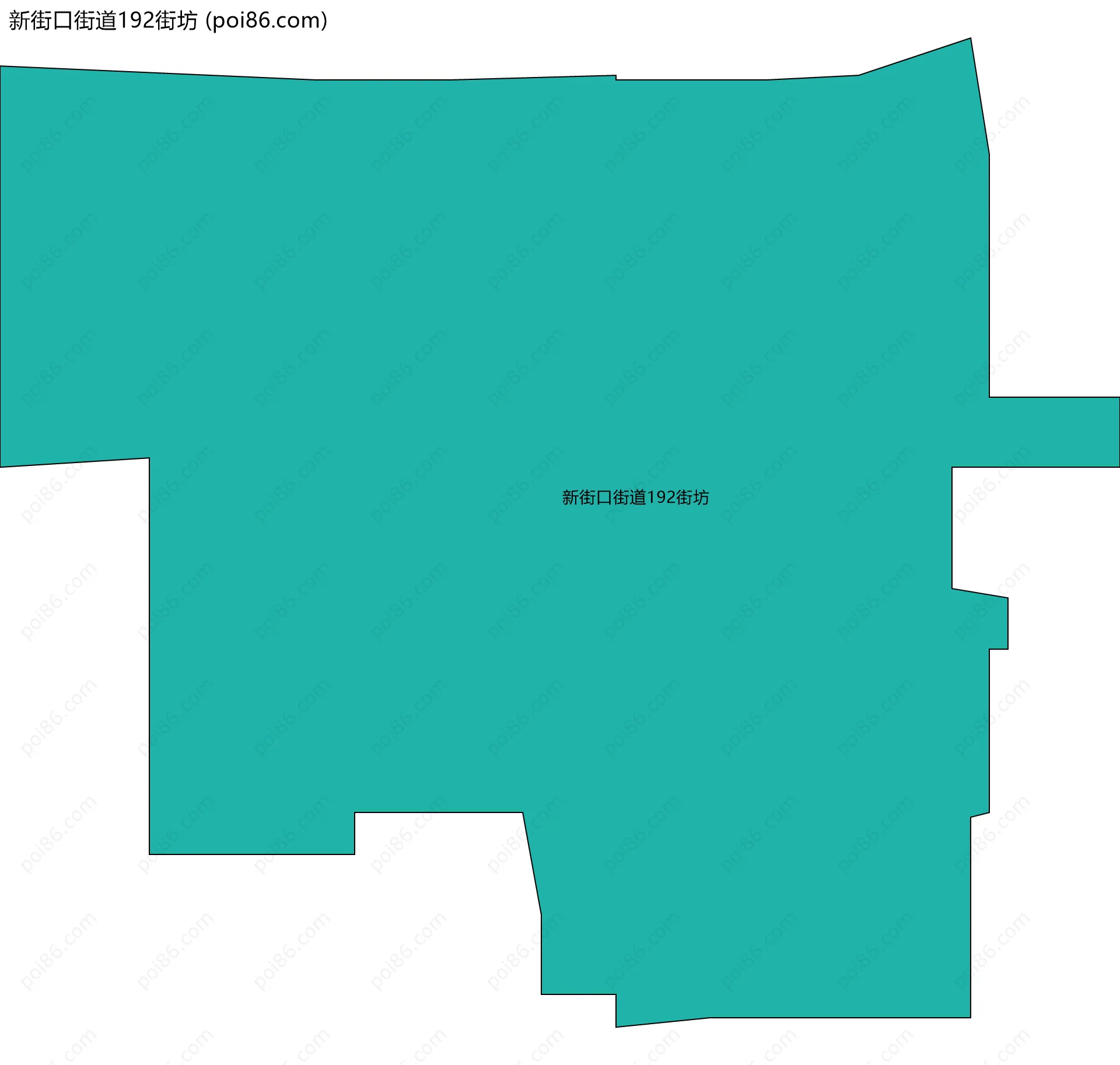 新街口街道192街坊边界地图