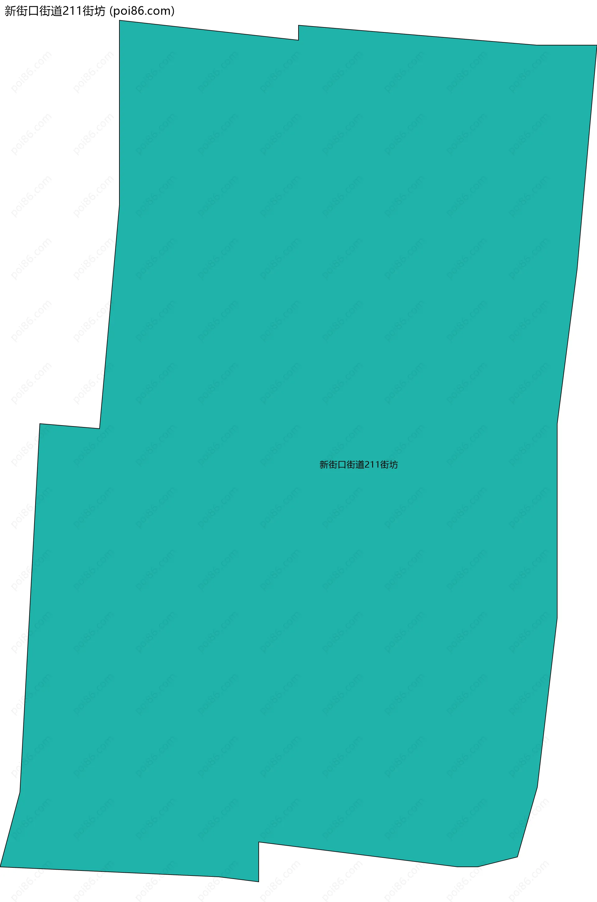 新街口街道211街坊边界地图