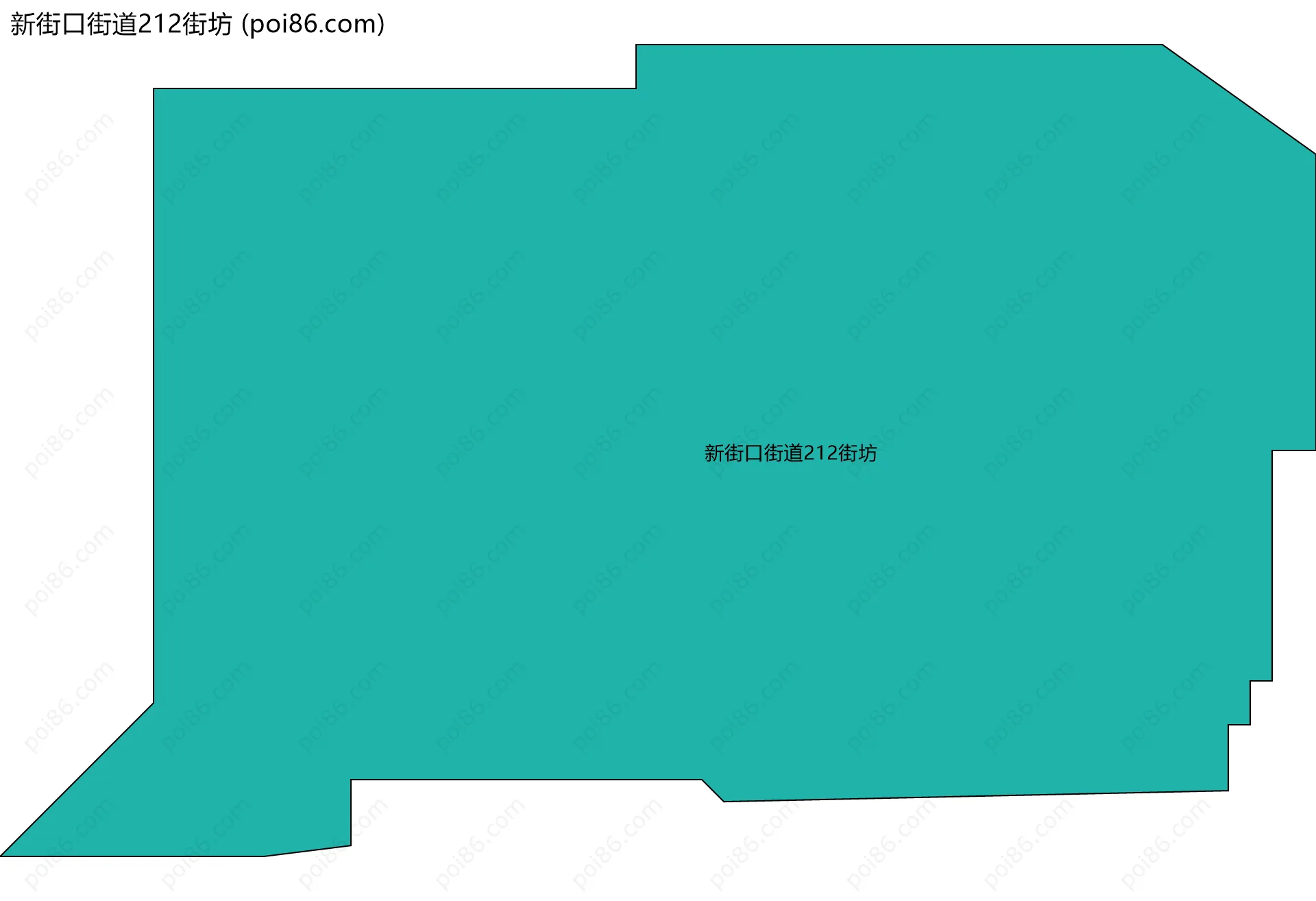 新街口街道212街坊边界地图