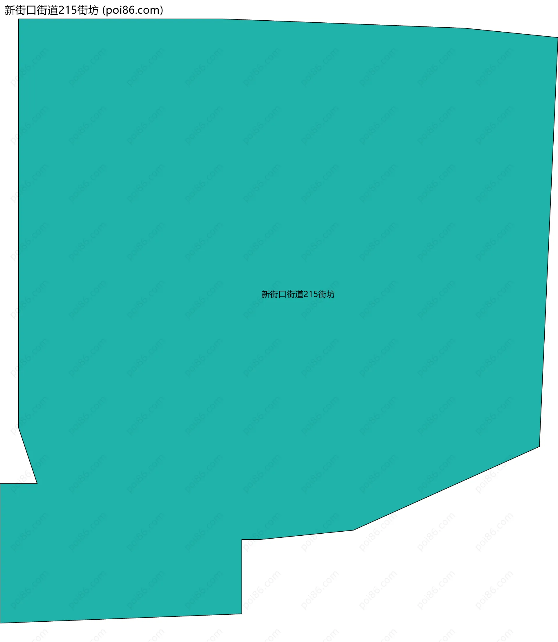 新街口街道215街坊边界地图