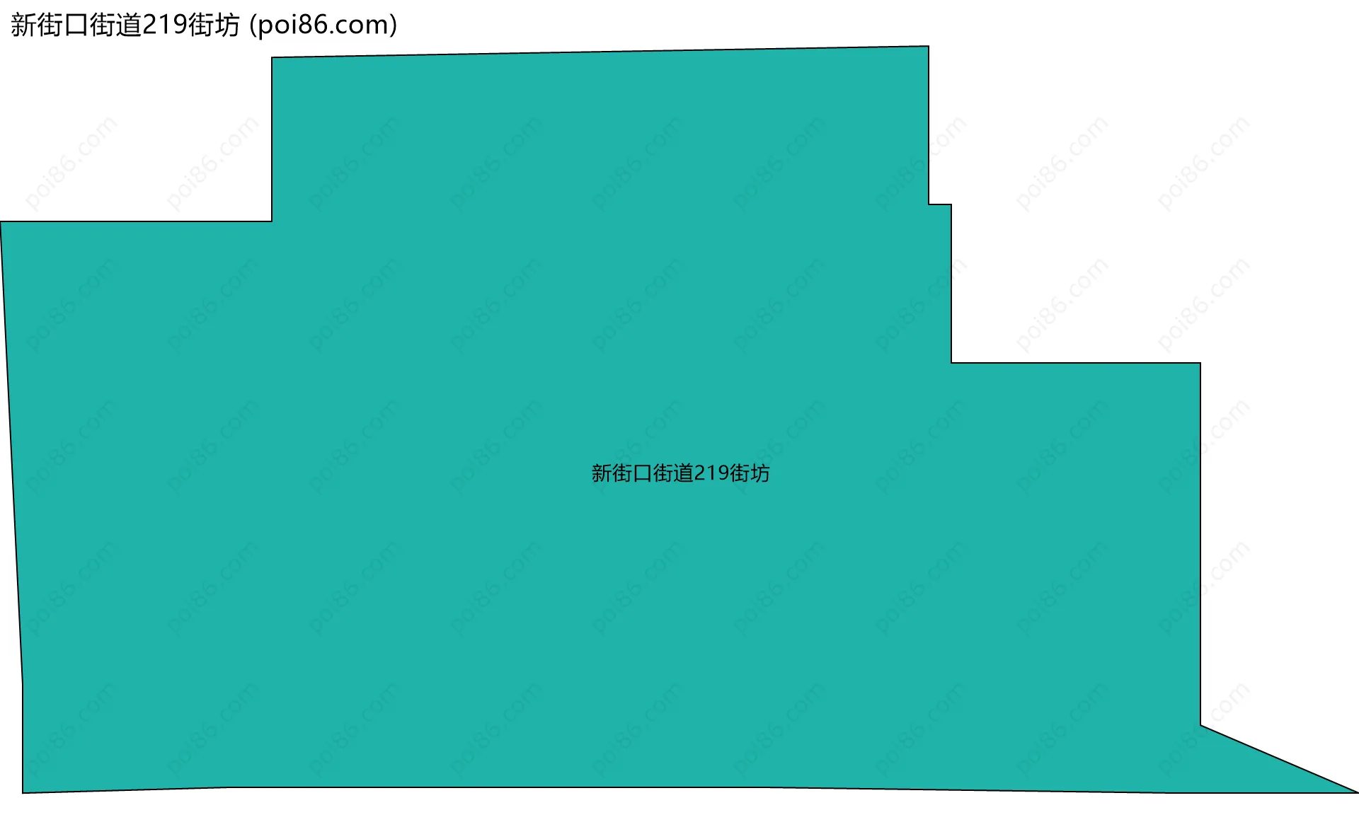新街口街道219街坊边界地图