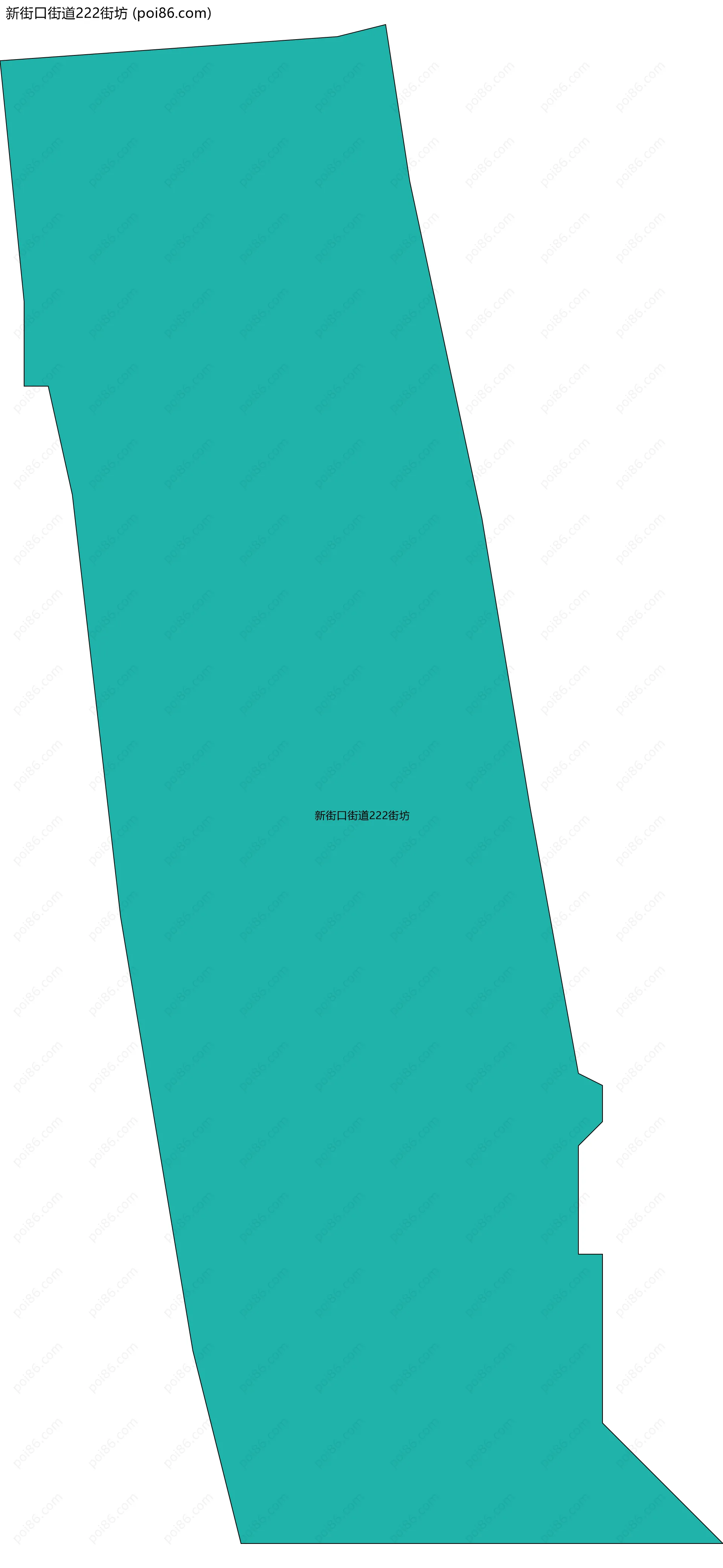 新街口街道222街坊边界地图