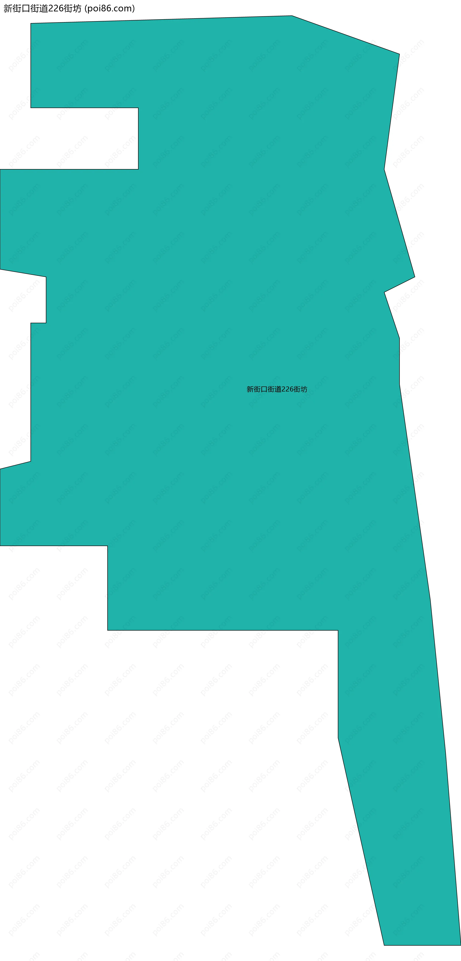 新街口街道226街坊边界地图