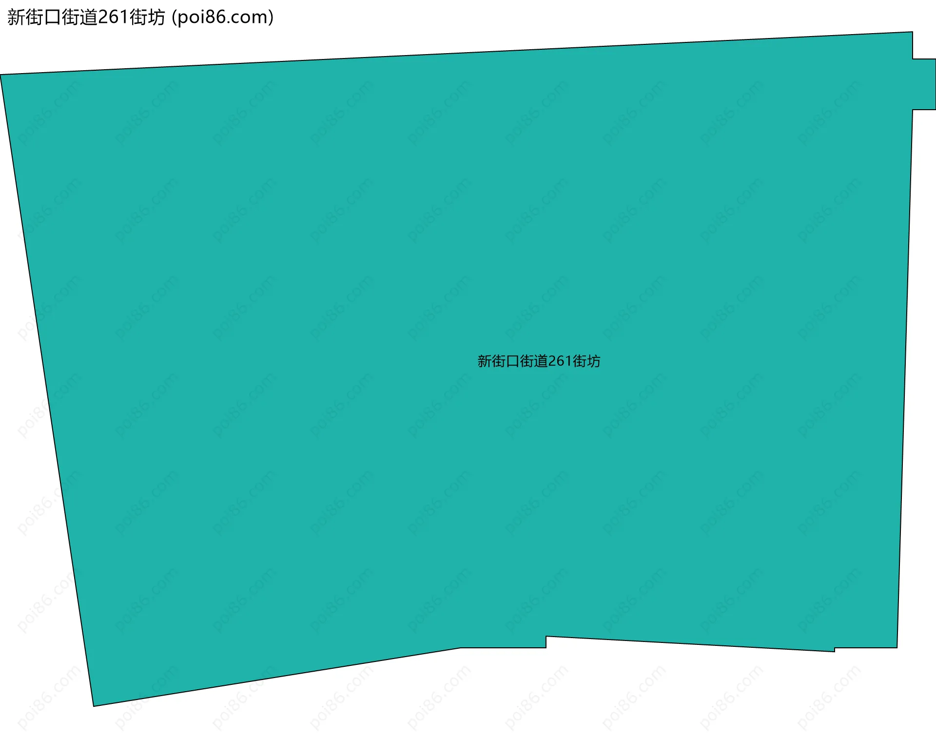 新街口街道261街坊边界地图
