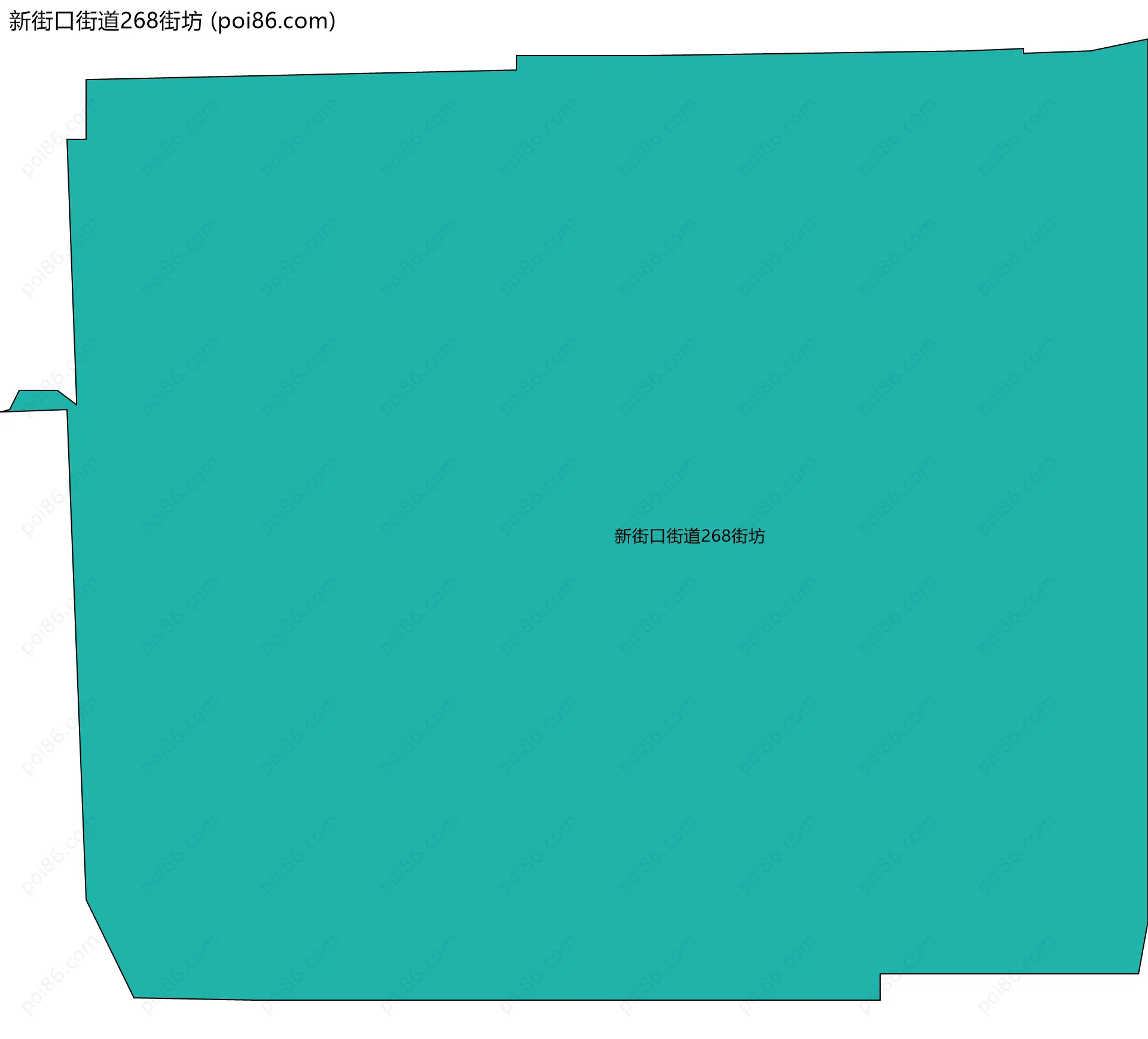 新街口街道268街坊边界地图