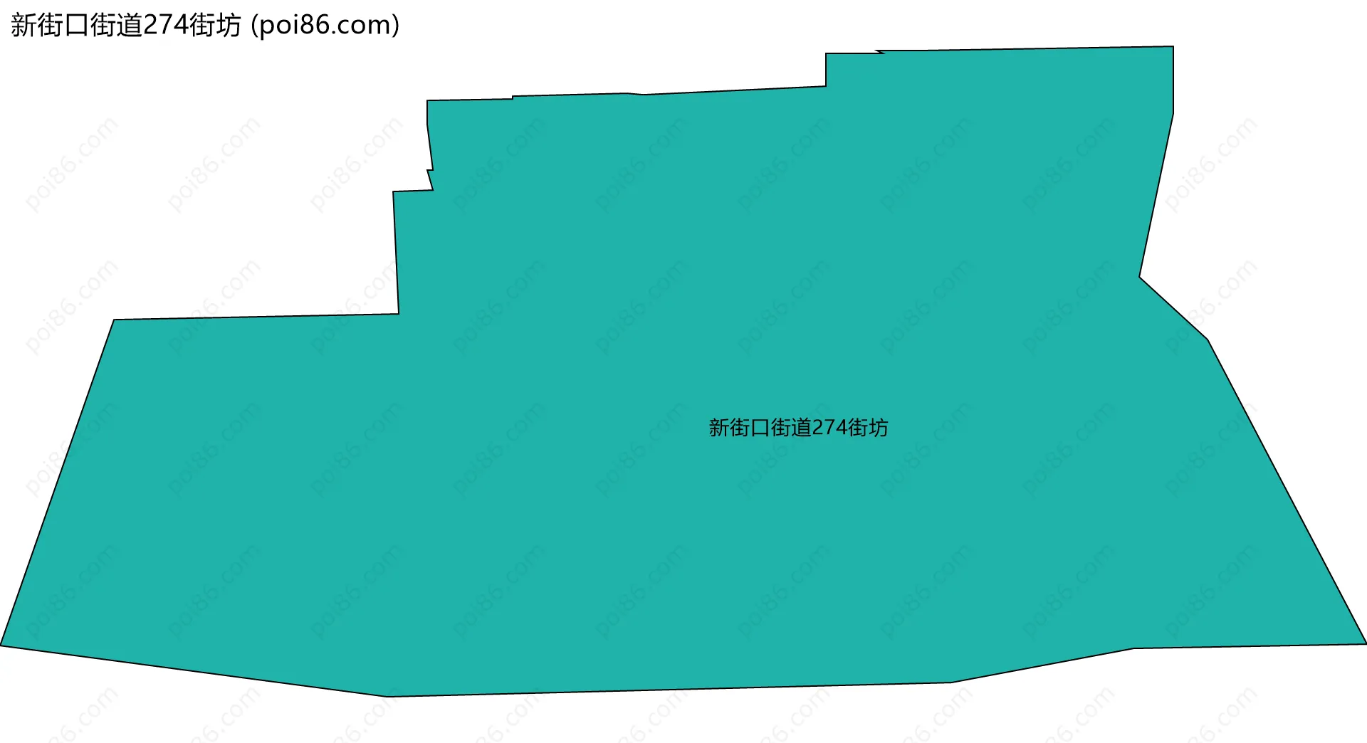 新街口街道274街坊边界地图