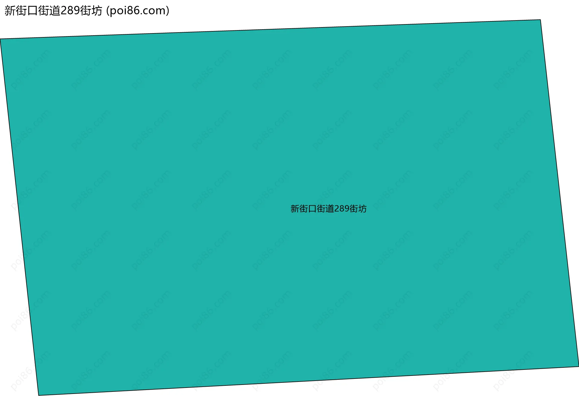 新街口街道289街坊边界地图