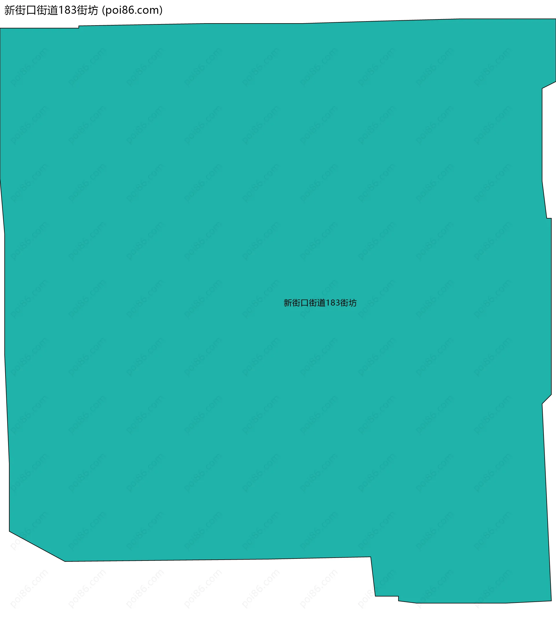 新街口街道183街坊边界地图