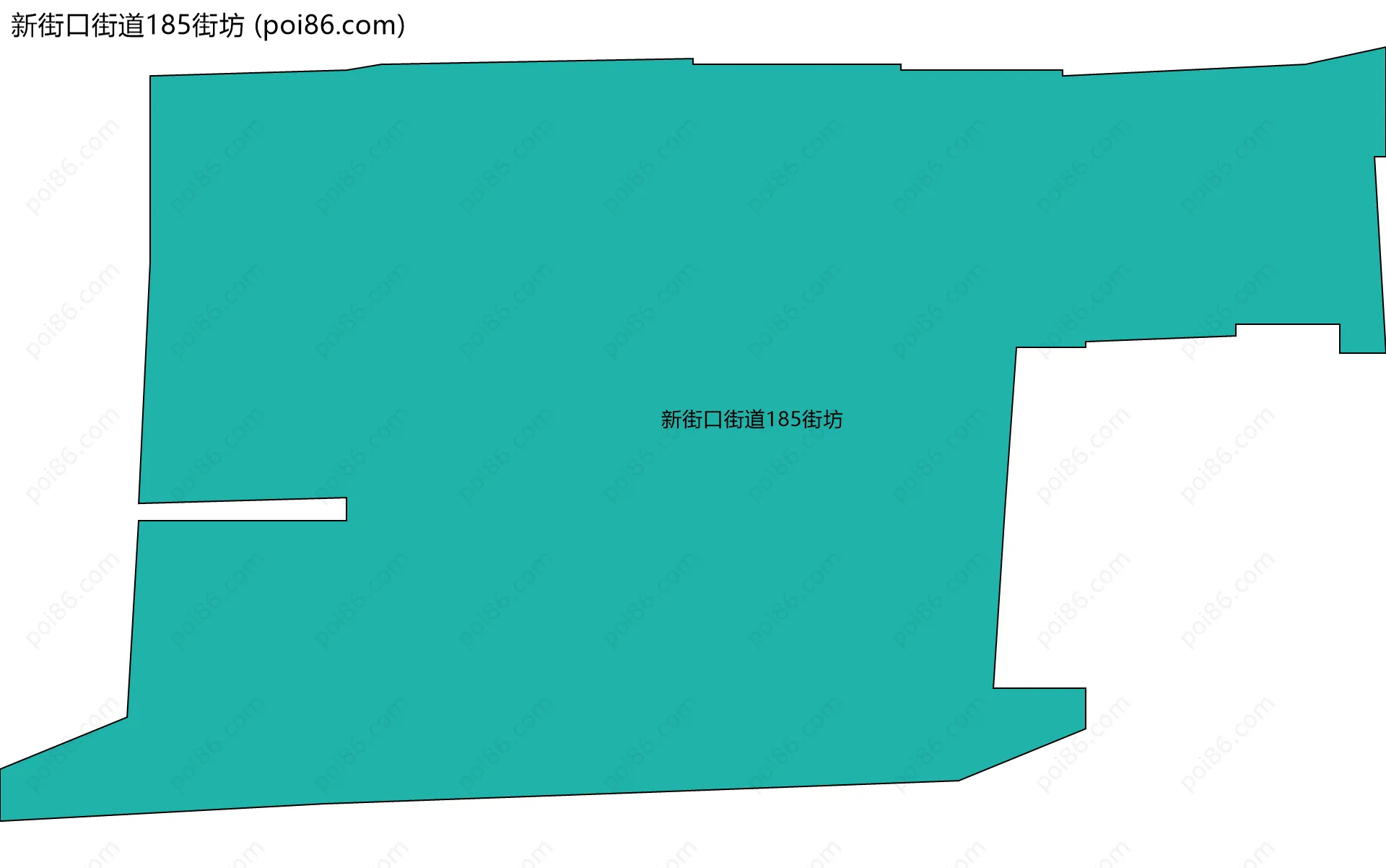 新街口街道185街坊边界地图