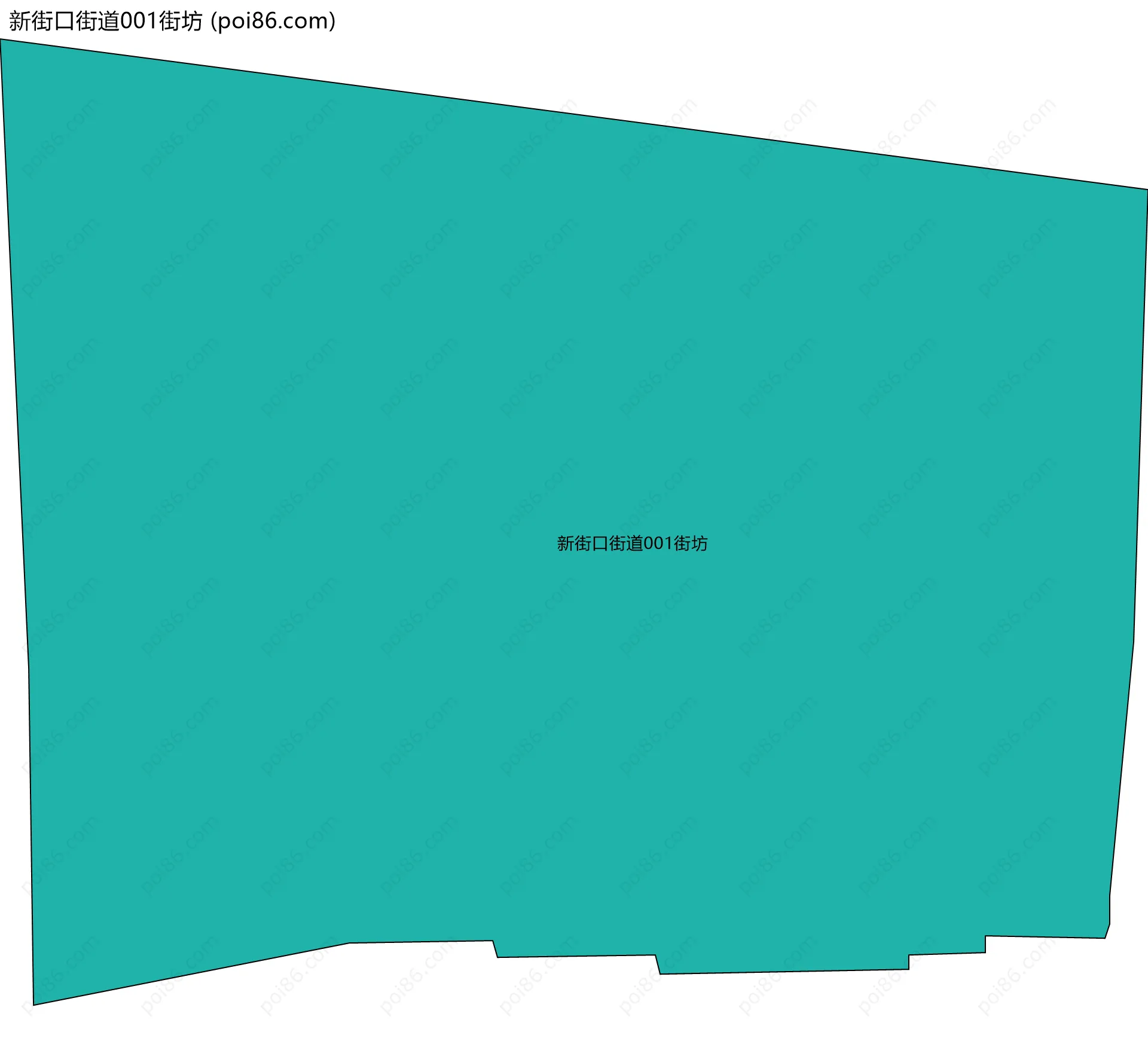 新街口街道001街坊边界地图
