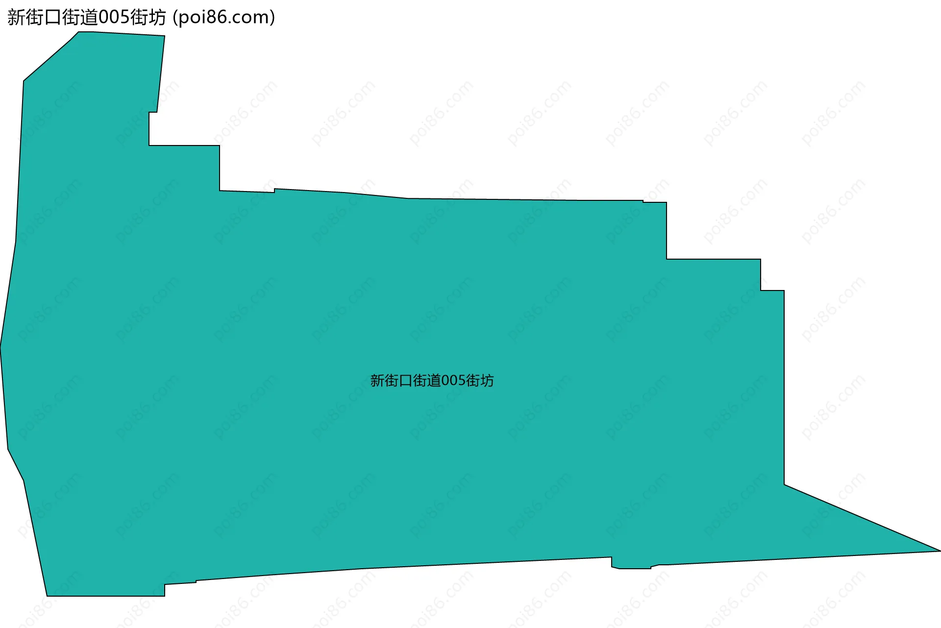 新街口街道005街坊边界地图